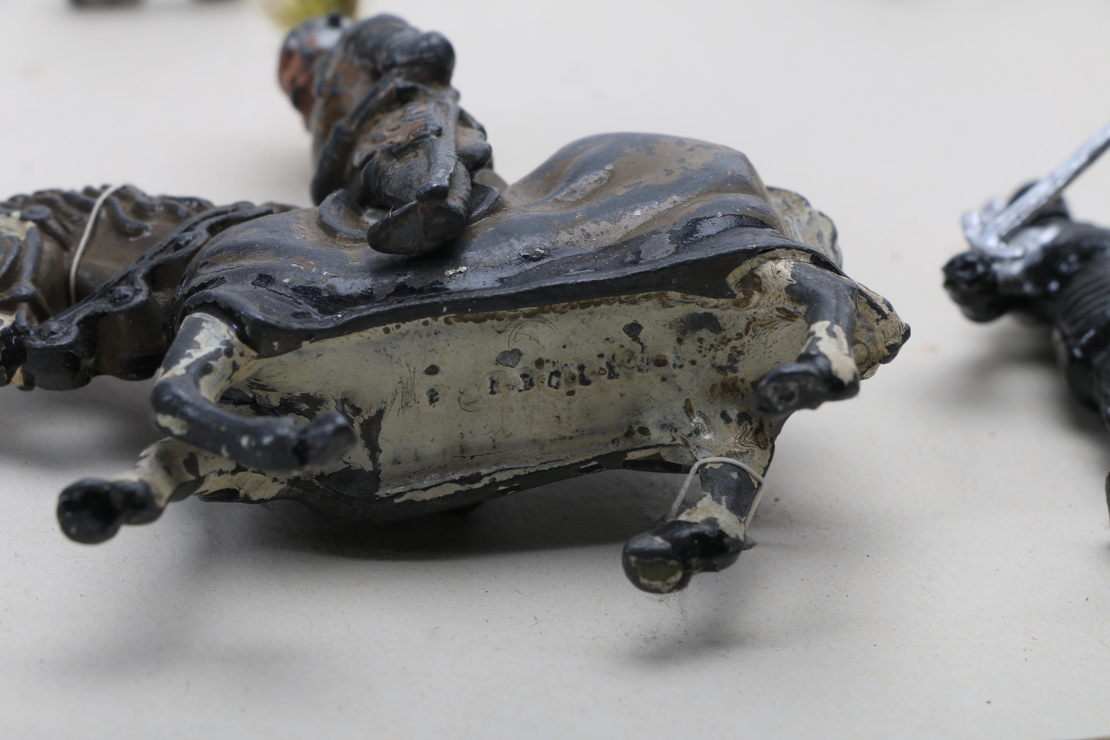 Antique Painted Lead Knight Figures