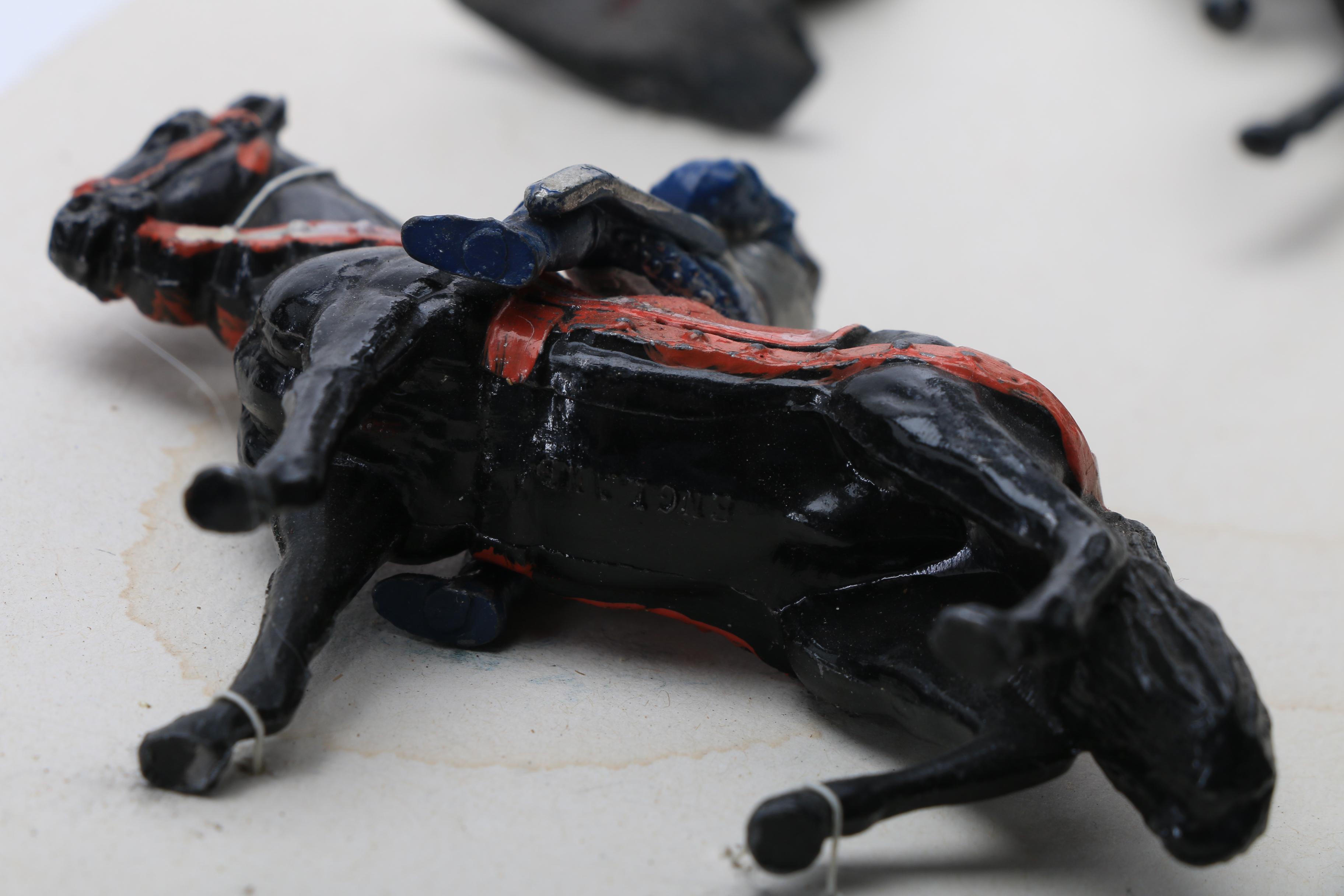 Antique Painted Lead Knight Figures