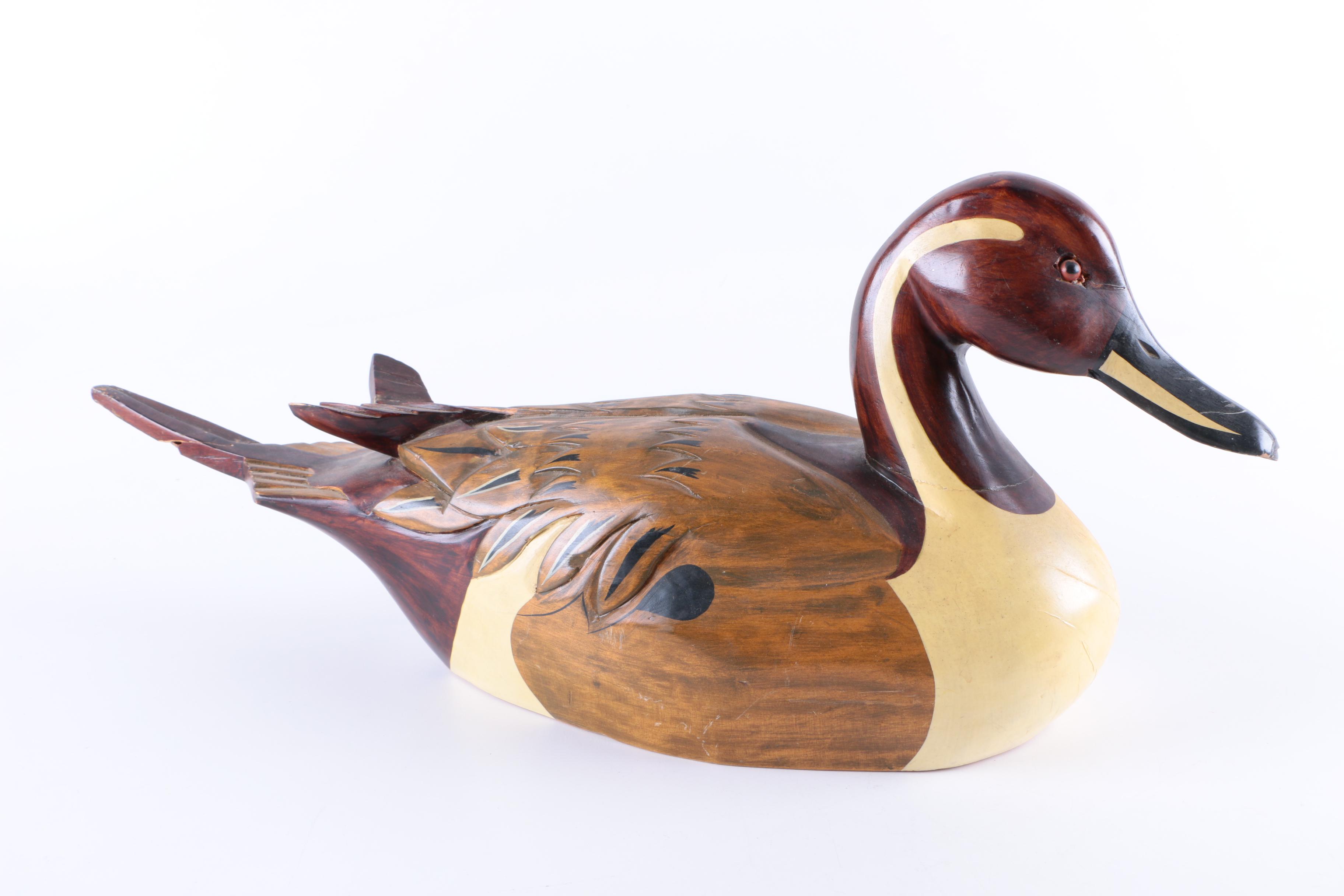 Collection of Carved Wooden Ducks