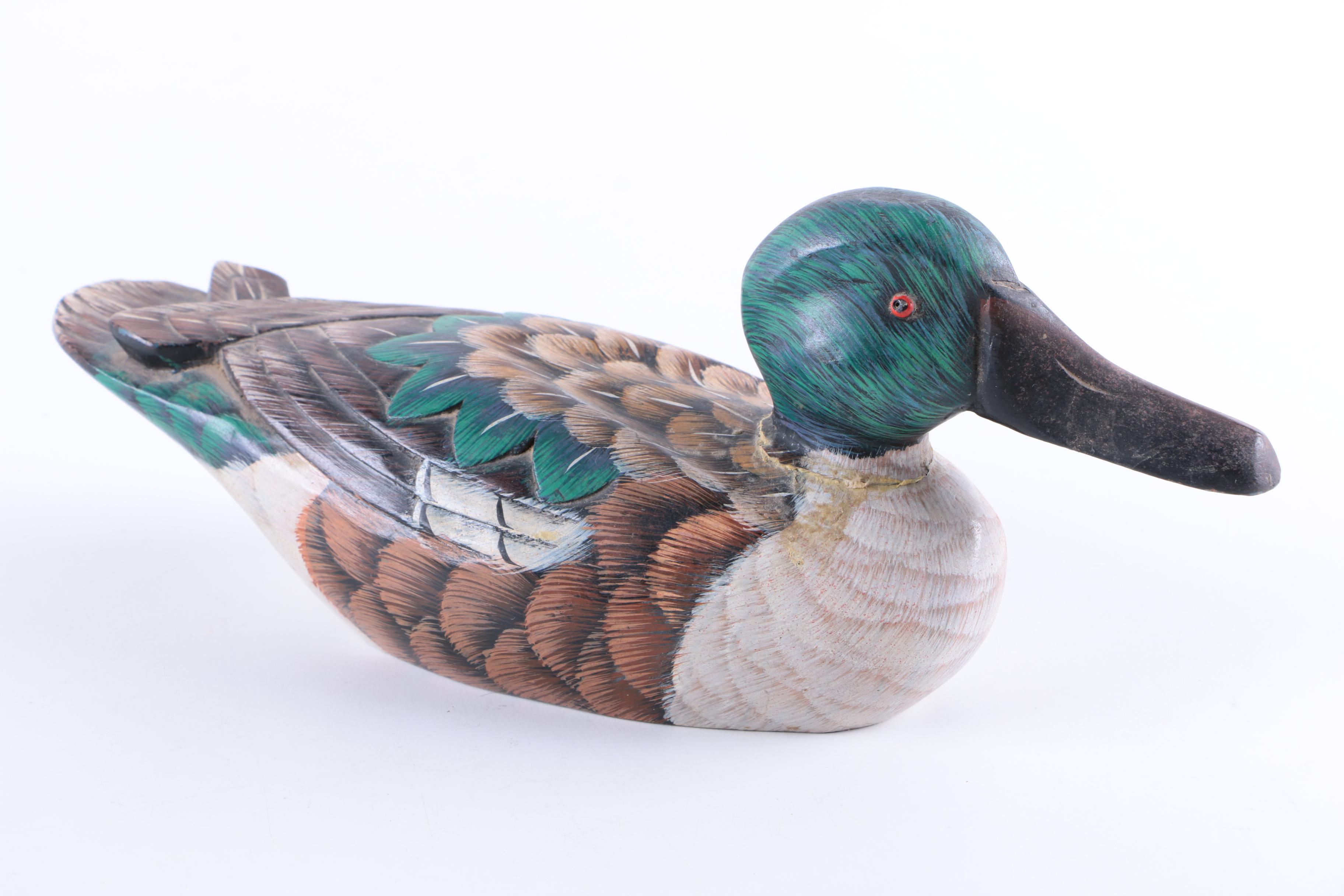 Collection of Carved Wooden Ducks