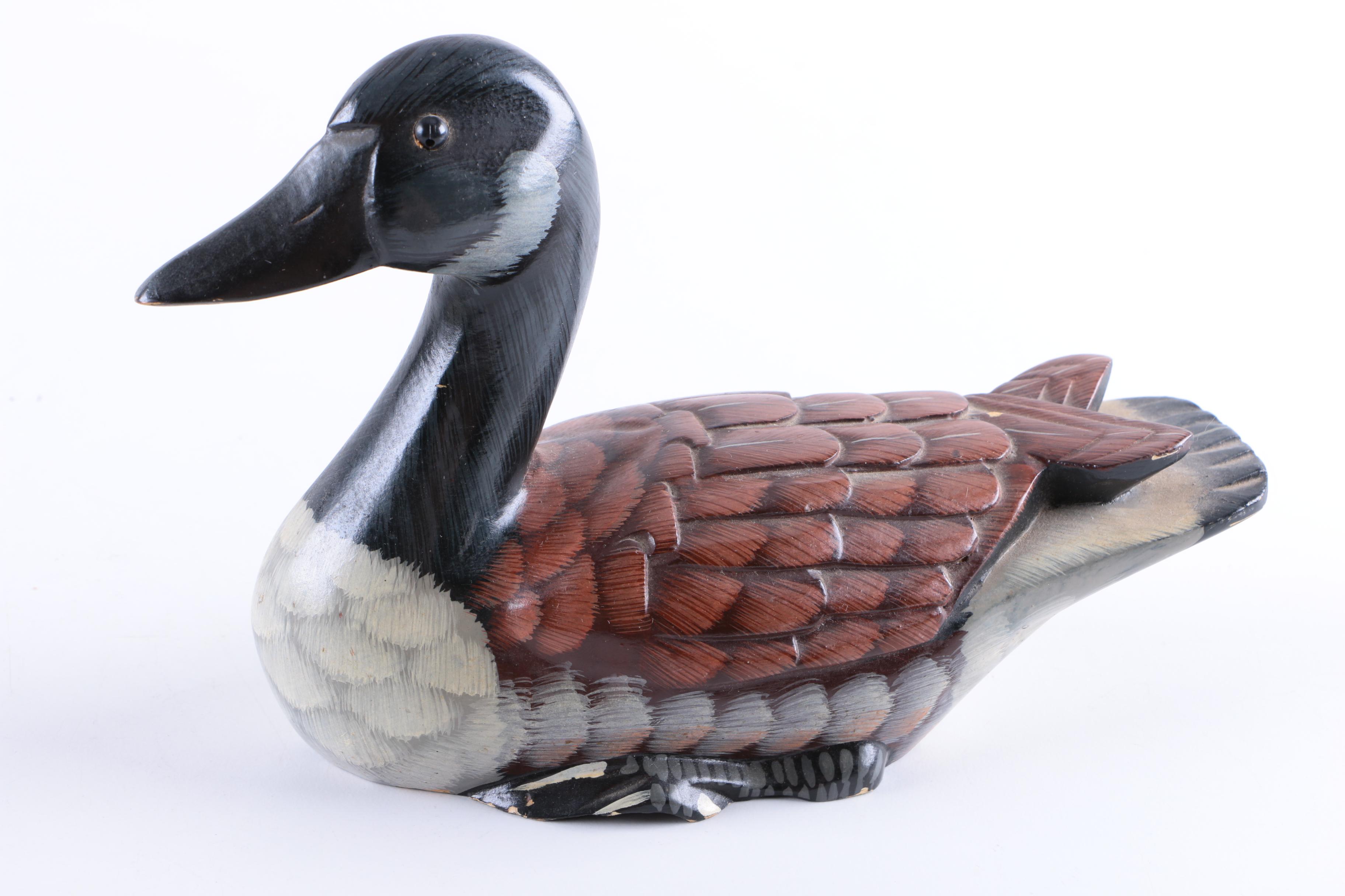 Collection of Carved Wooden Ducks