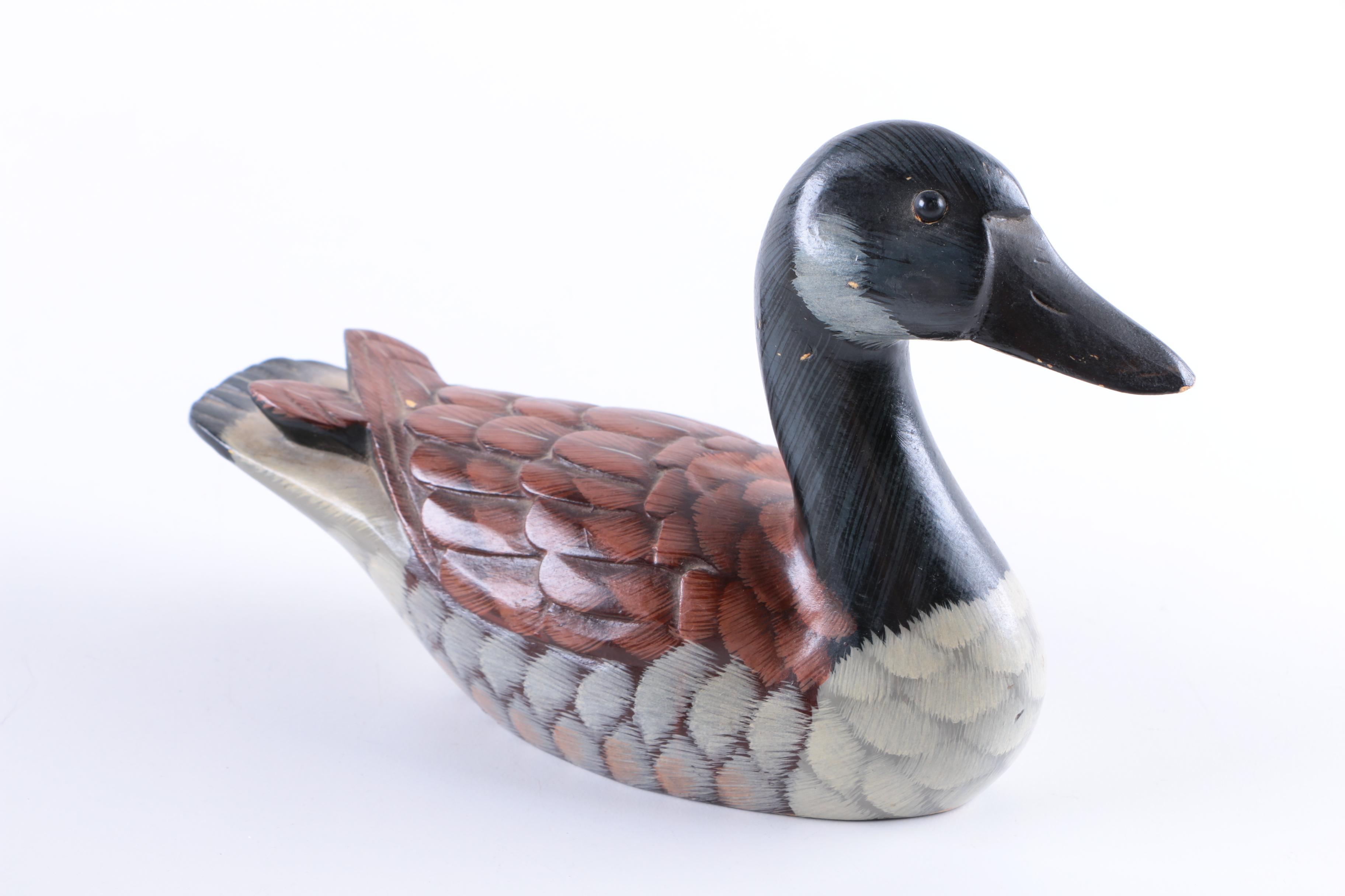 Collection of Carved Wooden Ducks