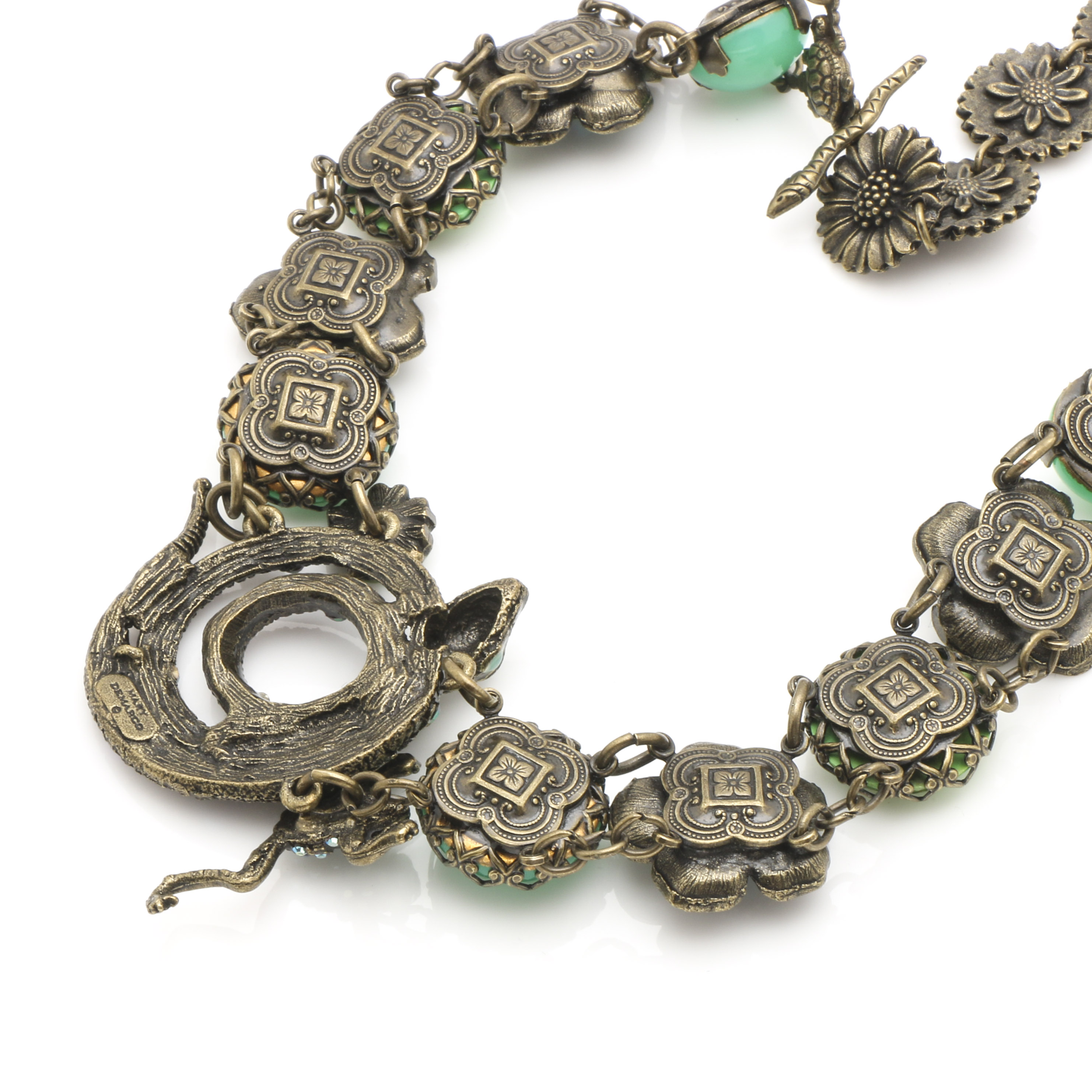 Mary Demarco Bronze Tone Flora and Fauna Parure