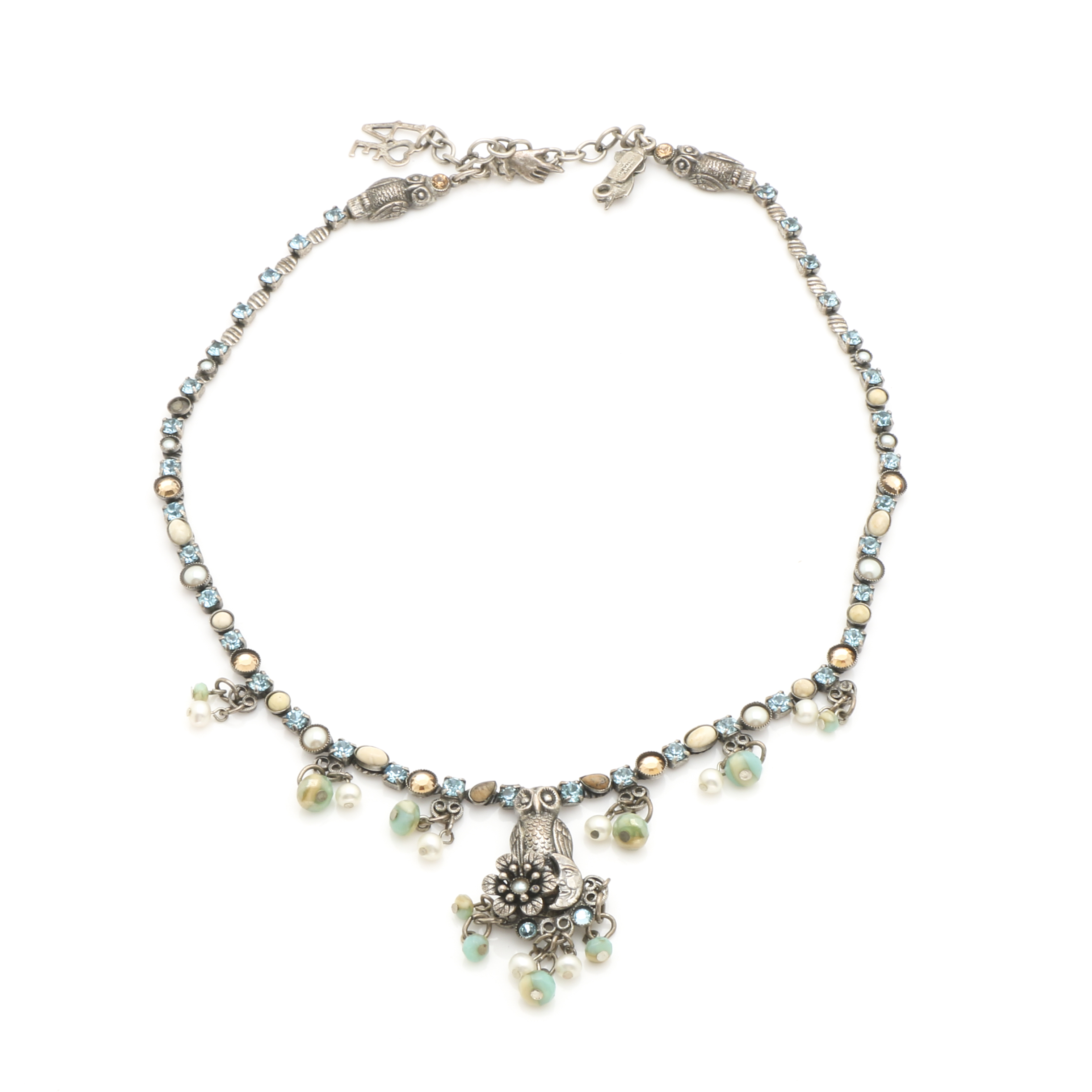 Mary Demarco Silver Tone Blue and Green Stone Jewelry