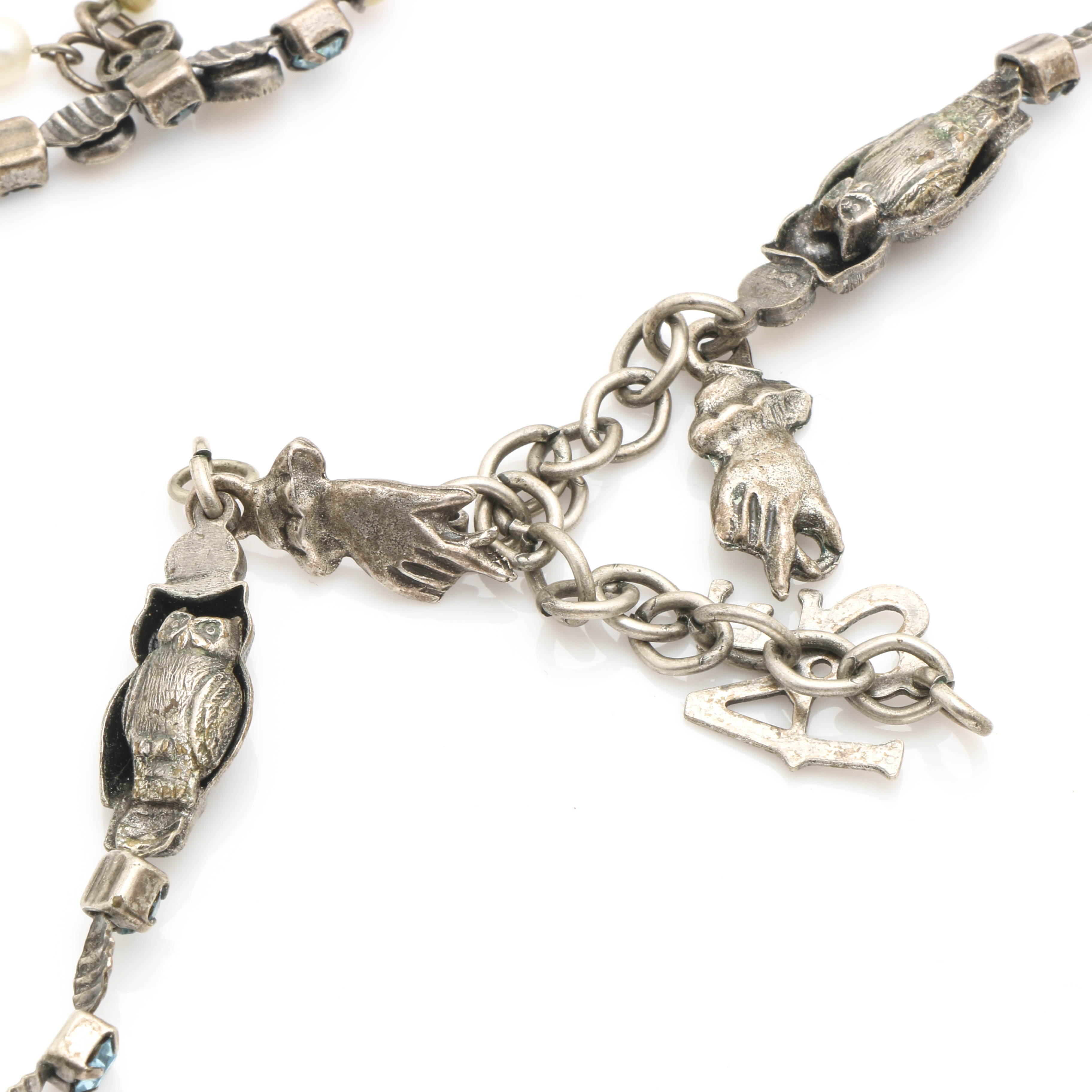 Mary Demarco Silver Tone Blue and Green Stone Jewelry