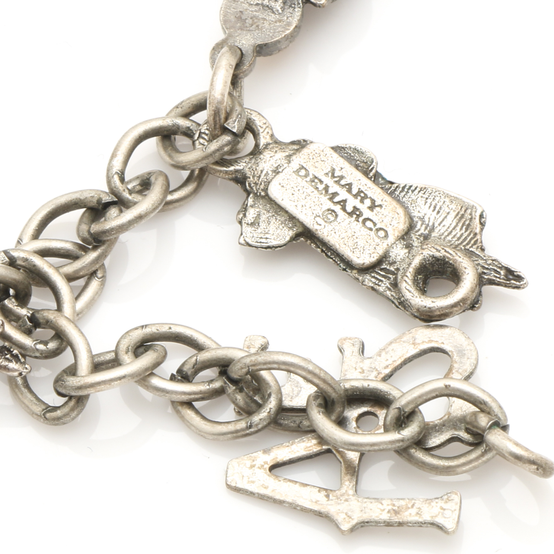 Mary Demarco Silver Tone Blue and Green Stone Jewelry