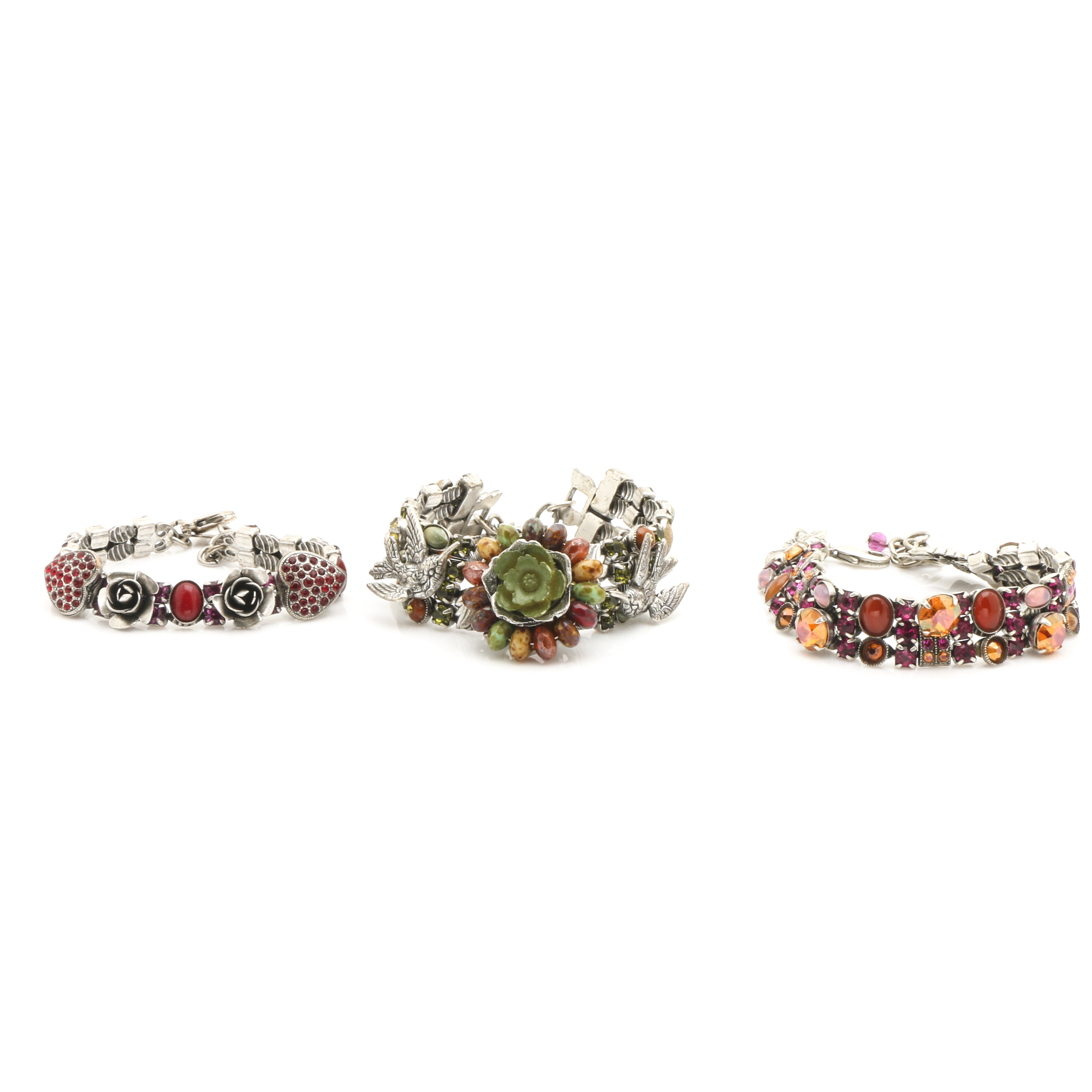 Mary DeMarco Silver Tone Foliate Bracelets