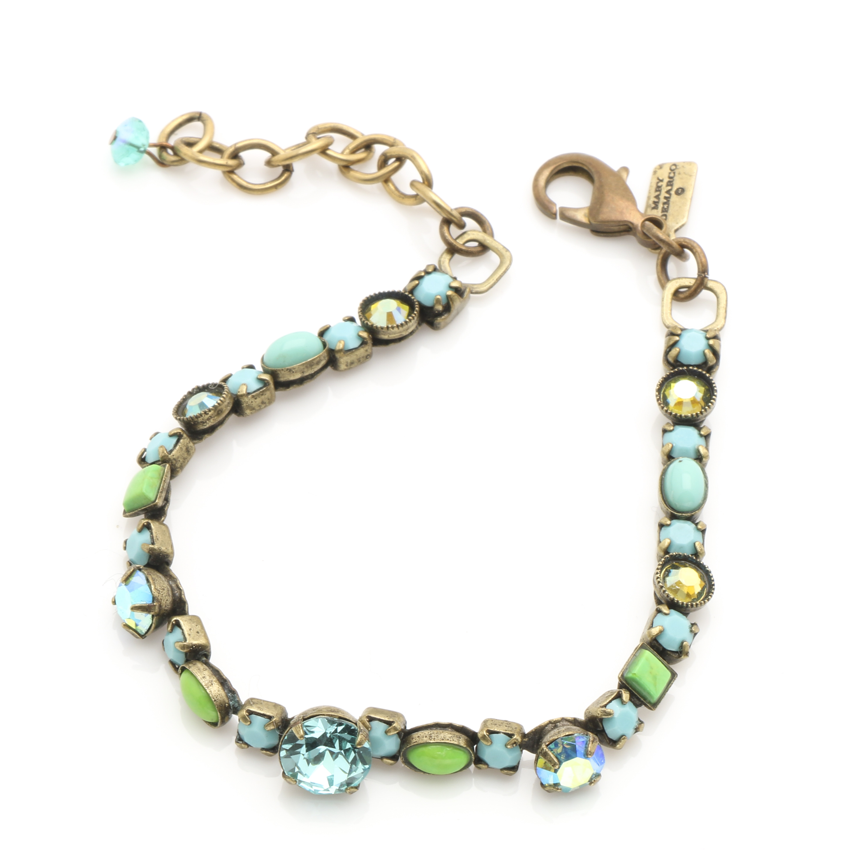 Mary Demarco Silver and Gone Tone Glass and Simulated Turquoise Jewelry
