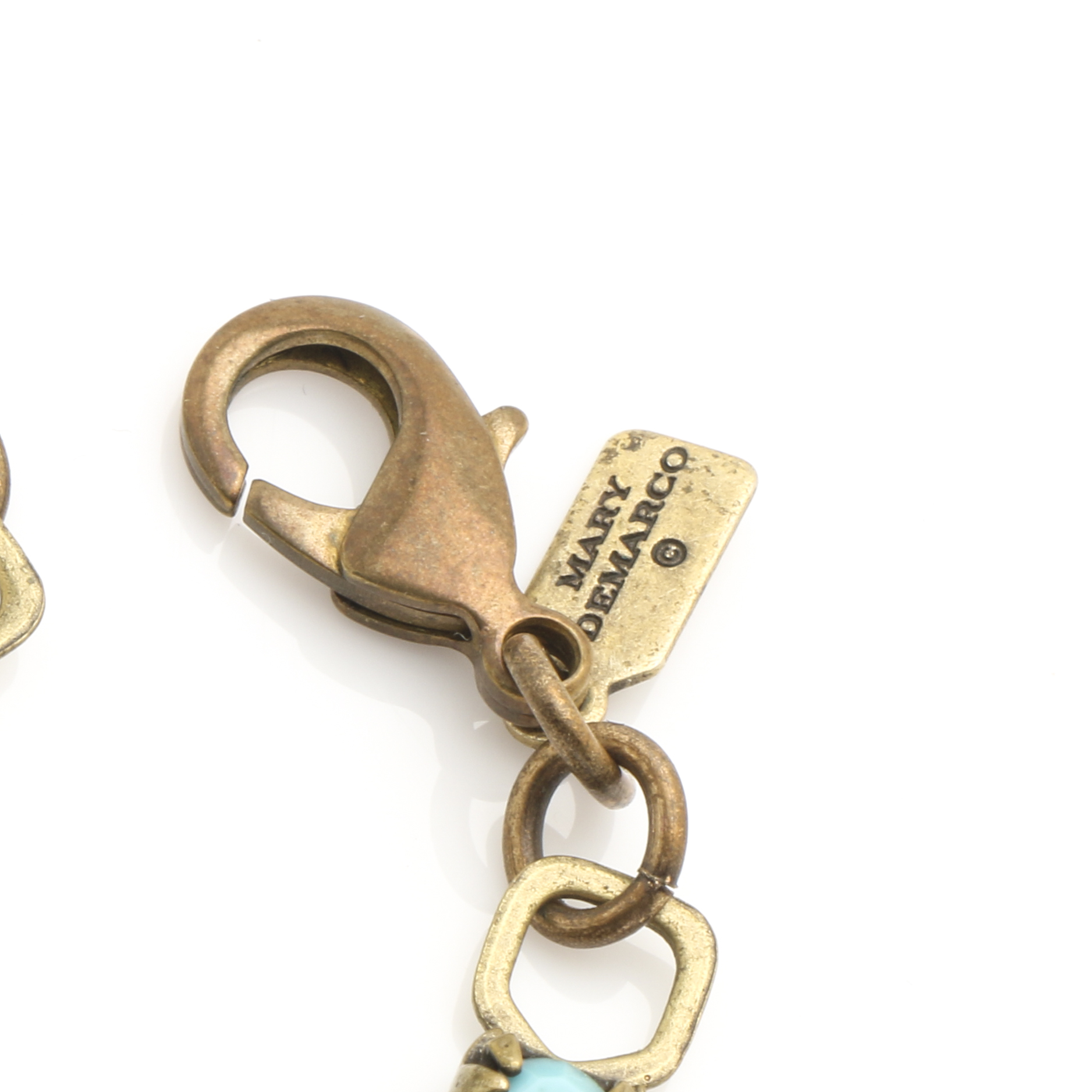 Mary Demarco Silver and Gone Tone Glass and Simulated Turquoise Jewelry