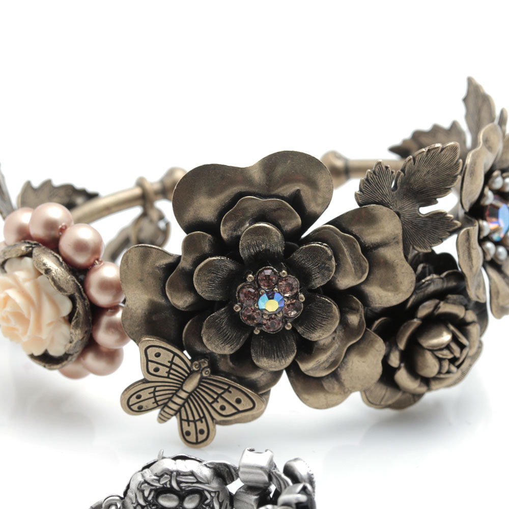 Mary Demarco Gold and Silver Tone Jewelry Assortment Featuring Jasper