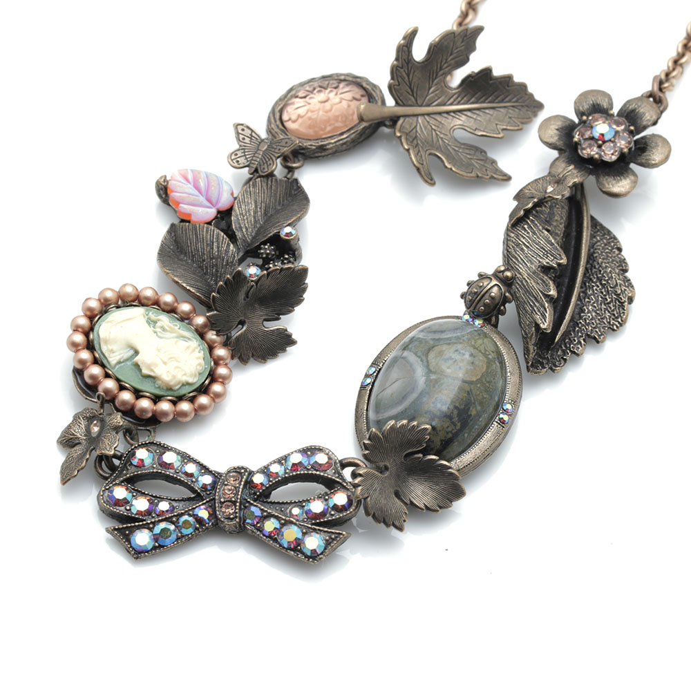 Mary Demarco Gold and Silver Tone Jewelry Assortment Featuring Jasper