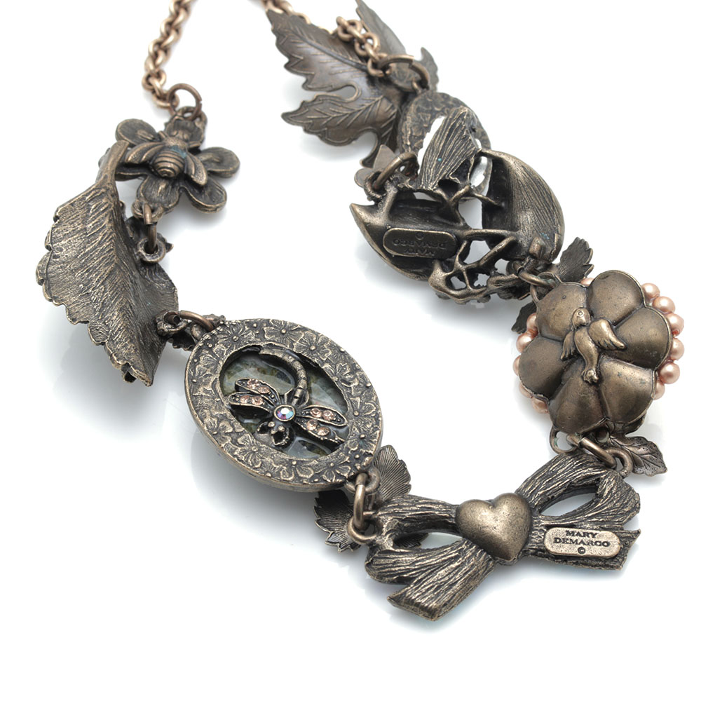 Mary Demarco Gold and Silver Tone Jewelry Assortment Featuring Jasper