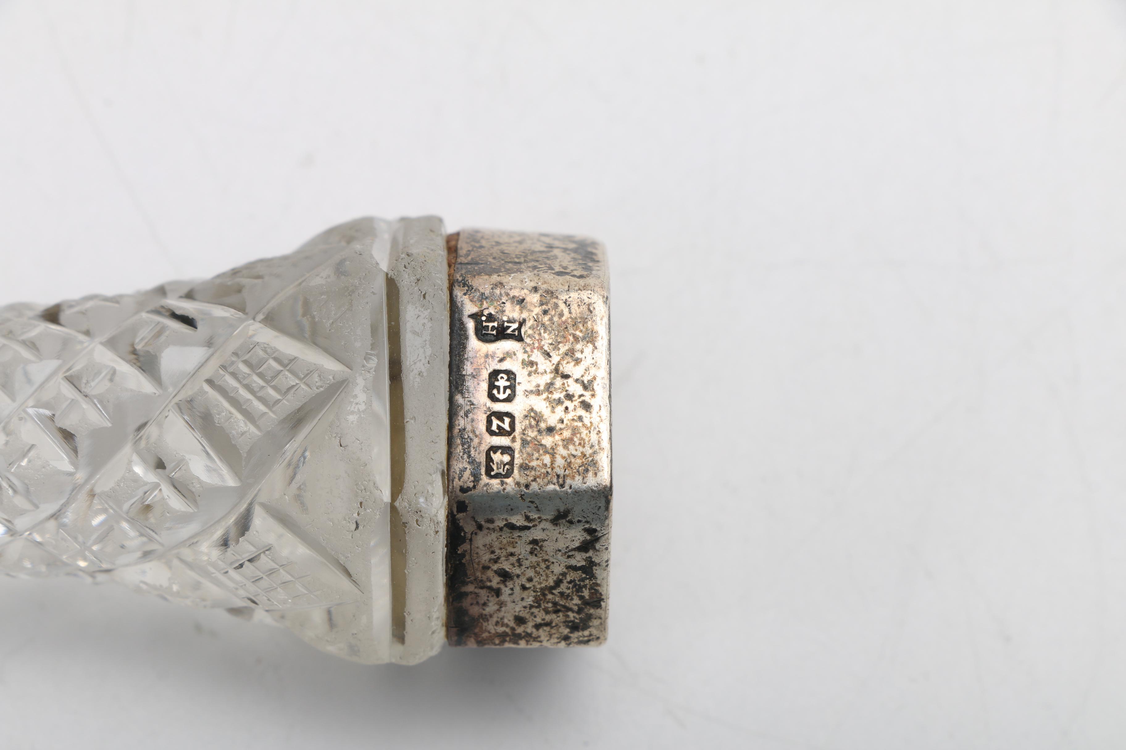 Antique Cut Glass Knife Rests Including One Pair with Sterling Silver Caps