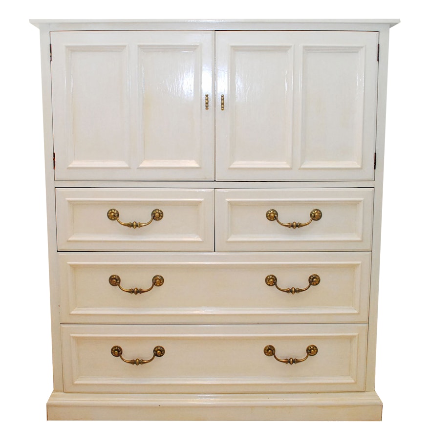 Painted Cabinet Over Chest by Drexel