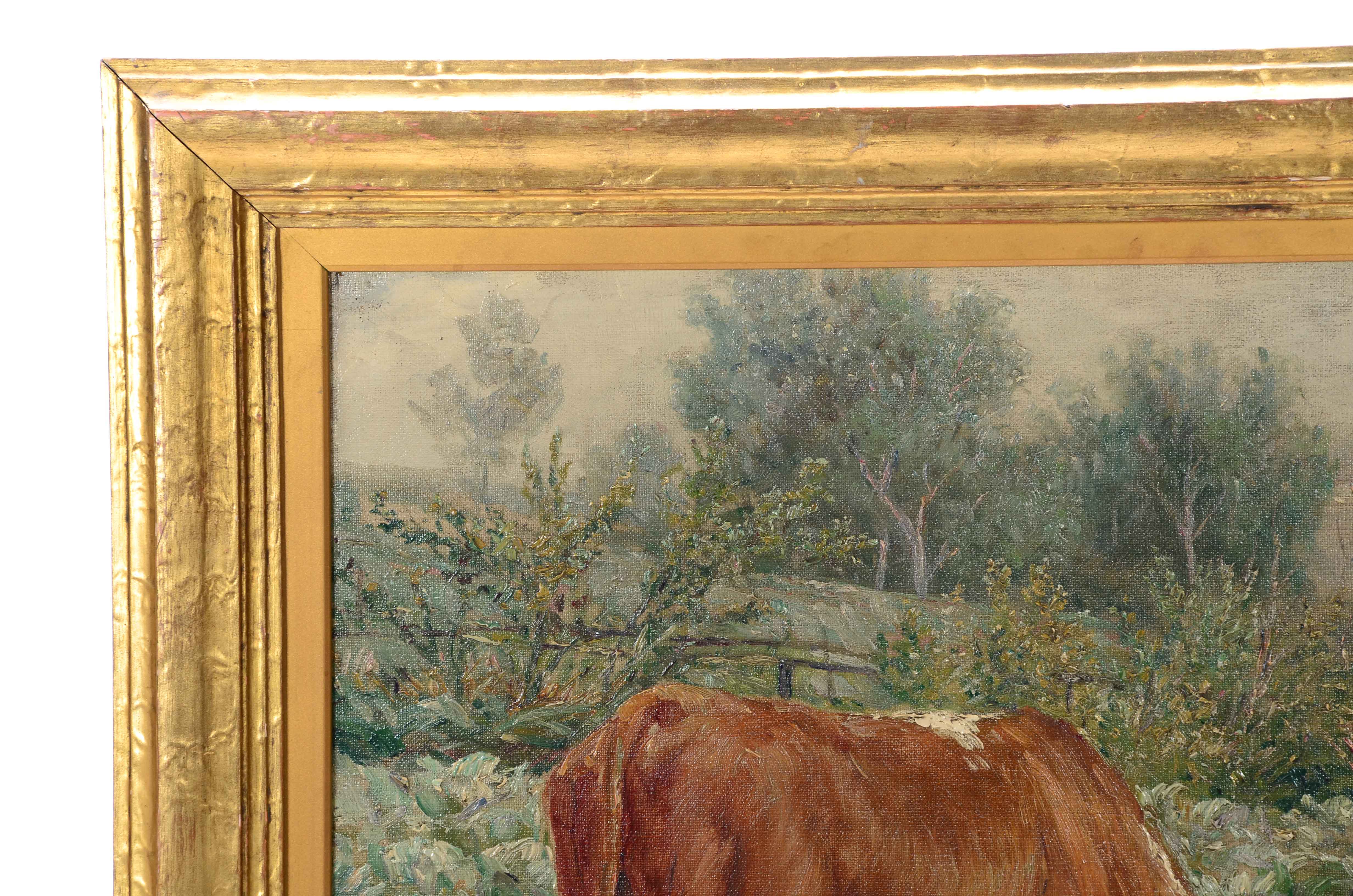 Thomas Corwin Lindsay Original Oil Painting on Canvas "Trespassin