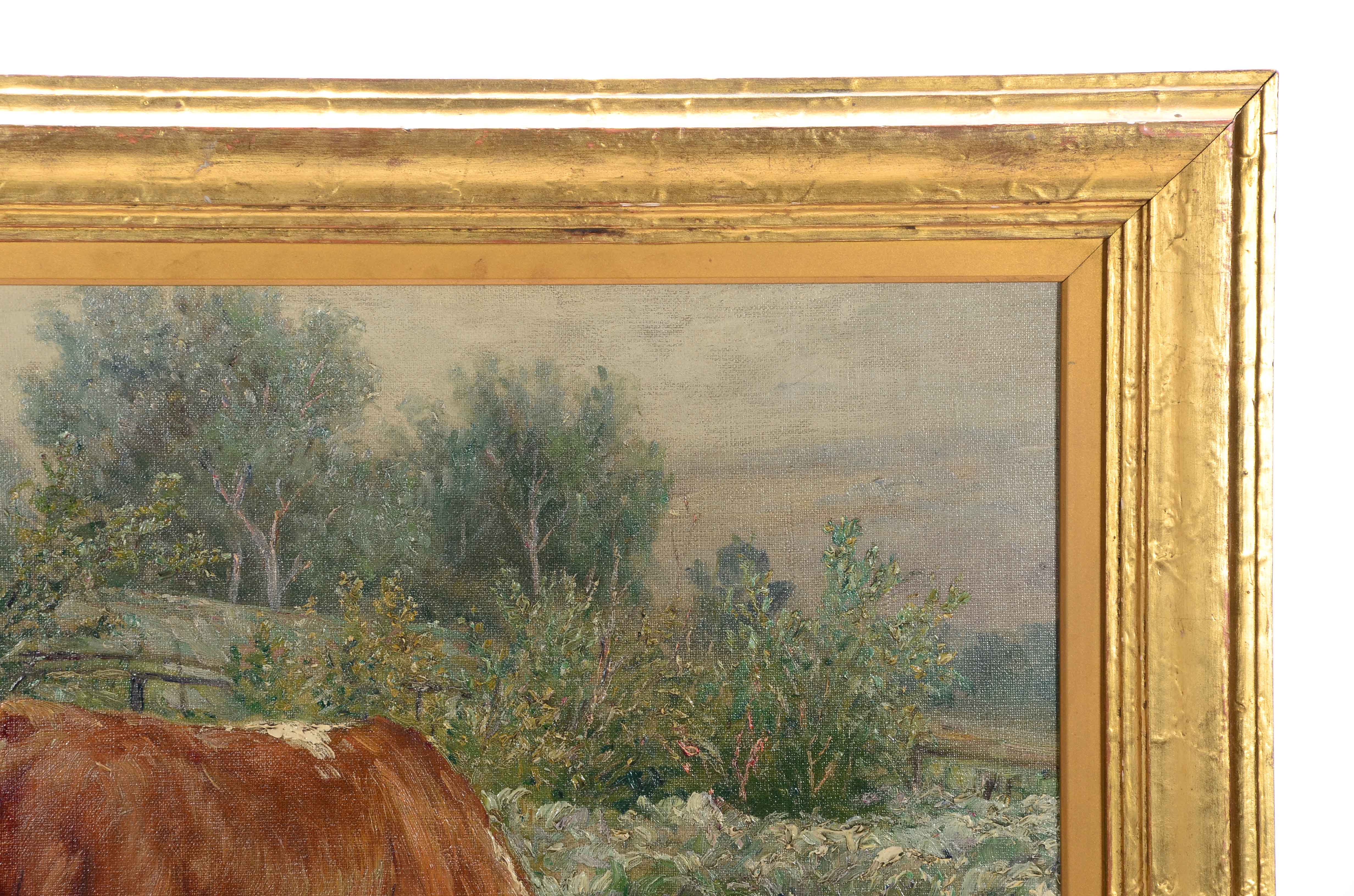 Thomas Corwin Lindsay Original Oil Painting on Canvas "Trespassin