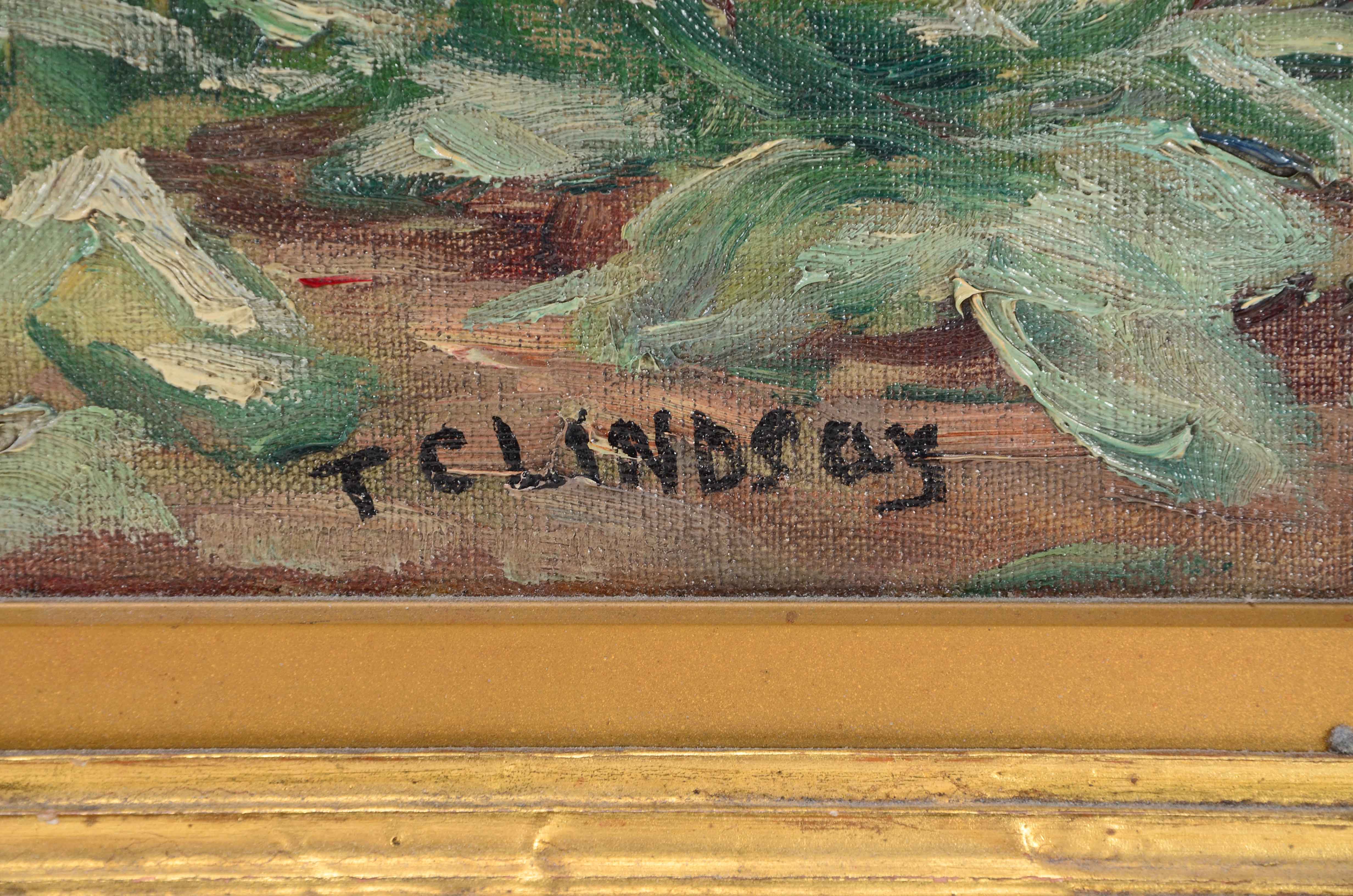 Thomas Corwin Lindsay Original Oil Painting on Canvas "Trespassin