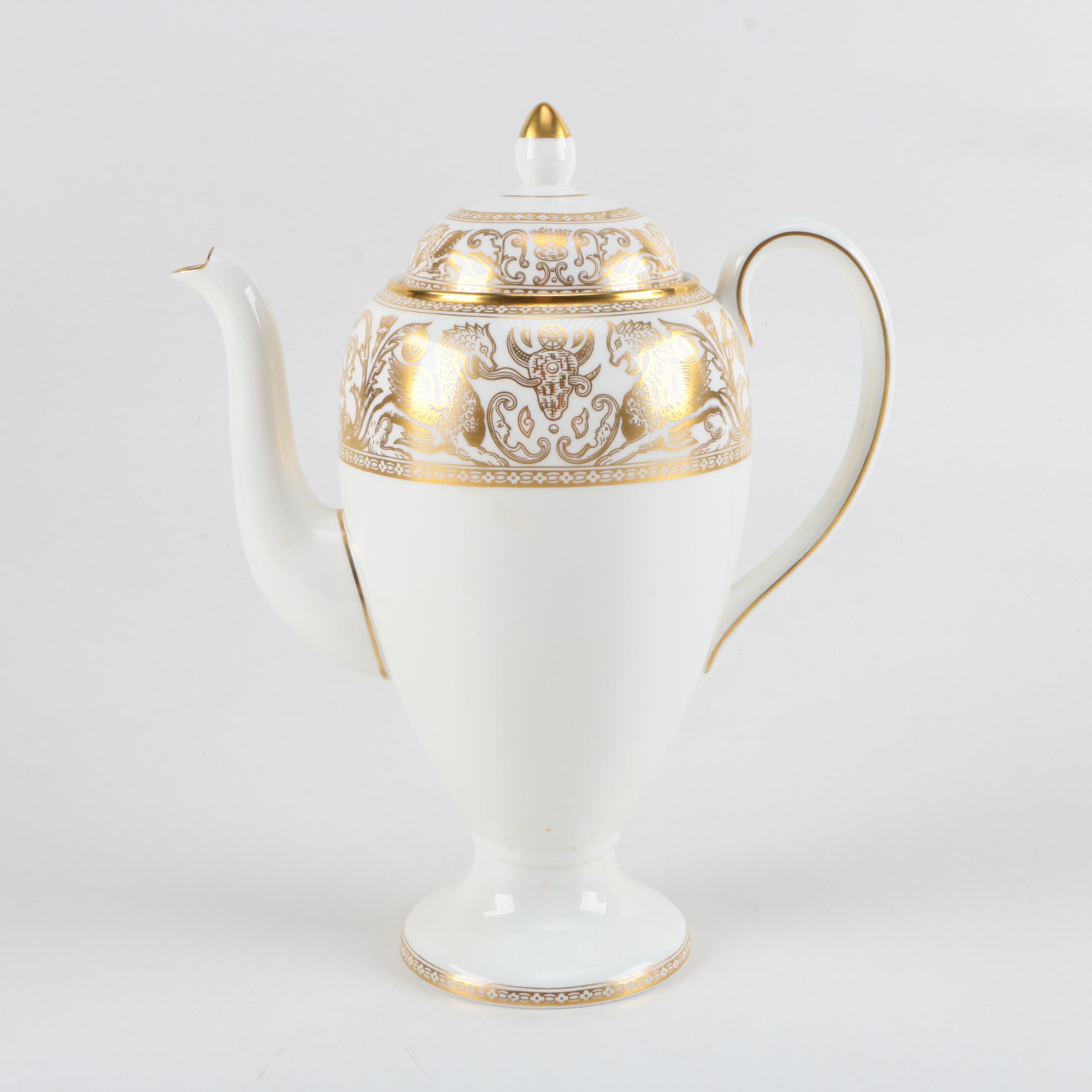 Wedgwood "Gold Florentine" Coffeepot
