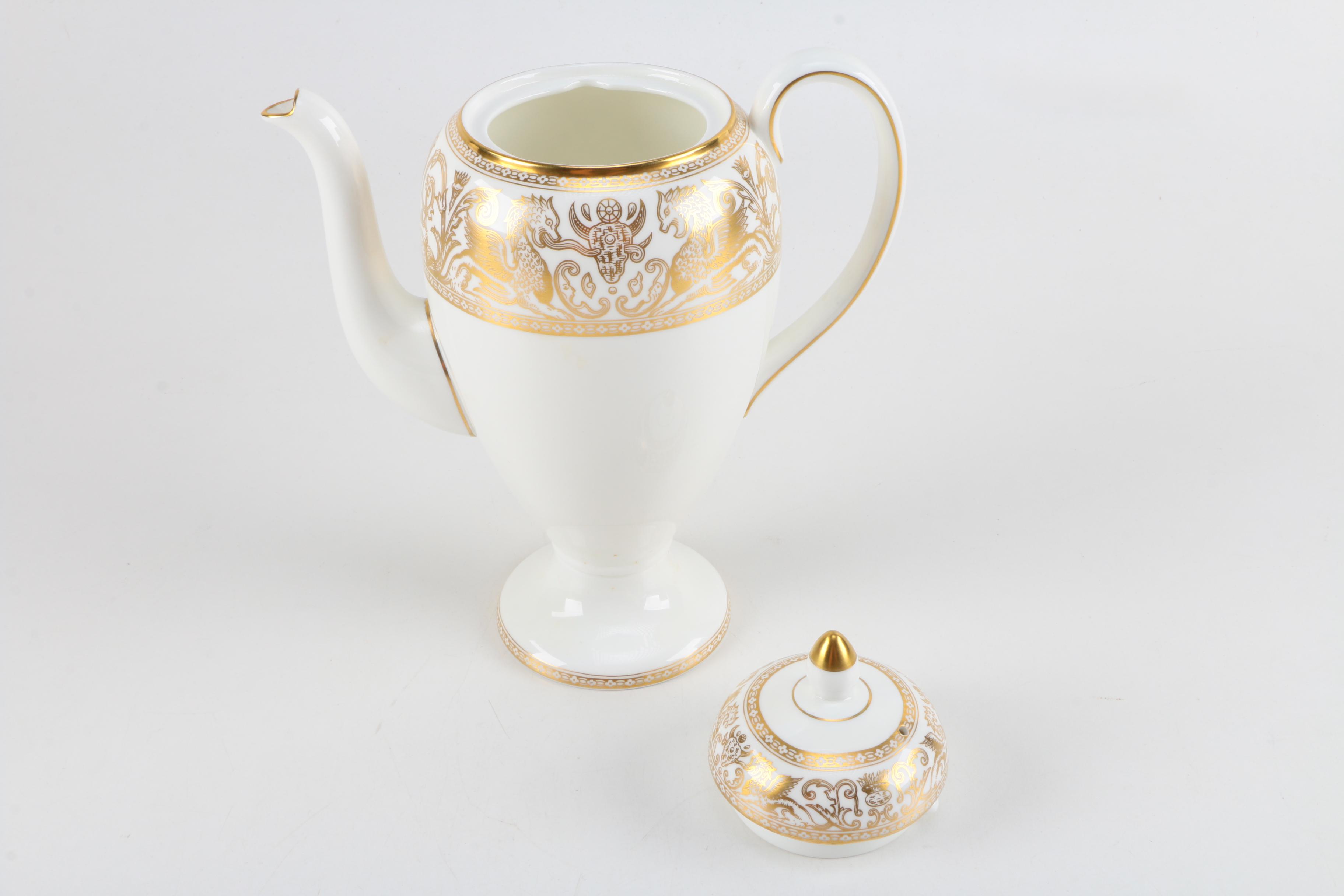 Wedgwood "Gold Florentine" Coffeepot