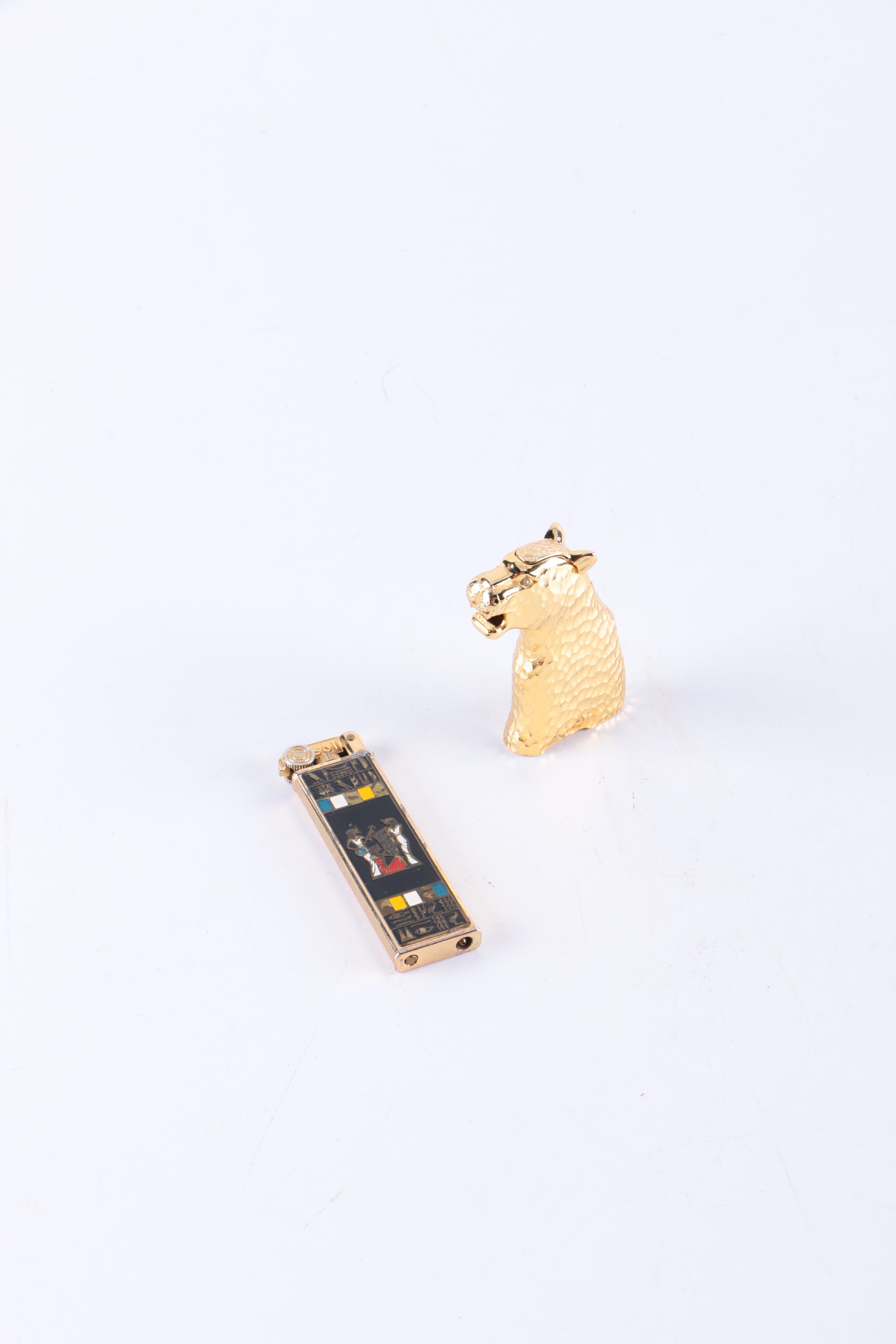 Gold-Toned Lighters Including Masai