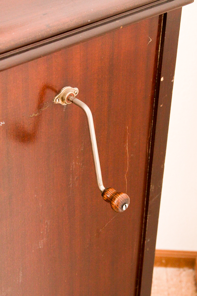 Vintage Columbia Grafonola Phonograph Cabinet and Vintage Records