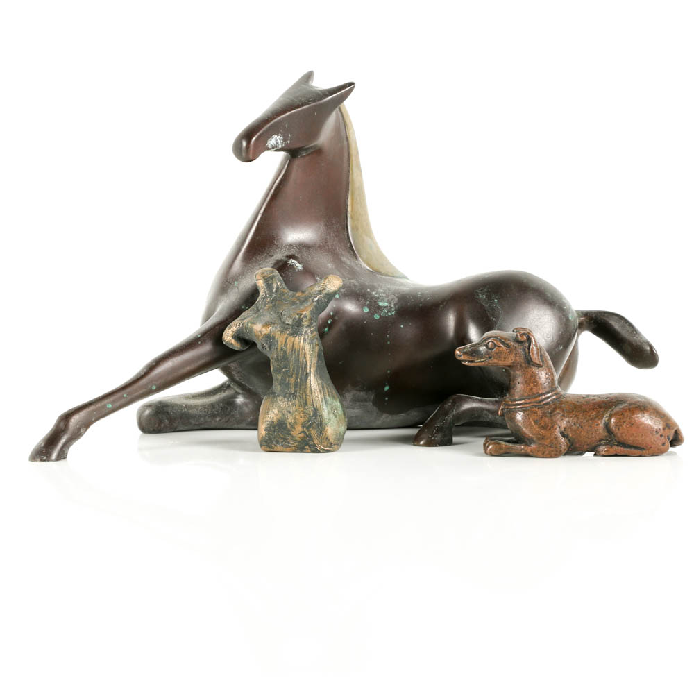 Collection of Copper Sculptures