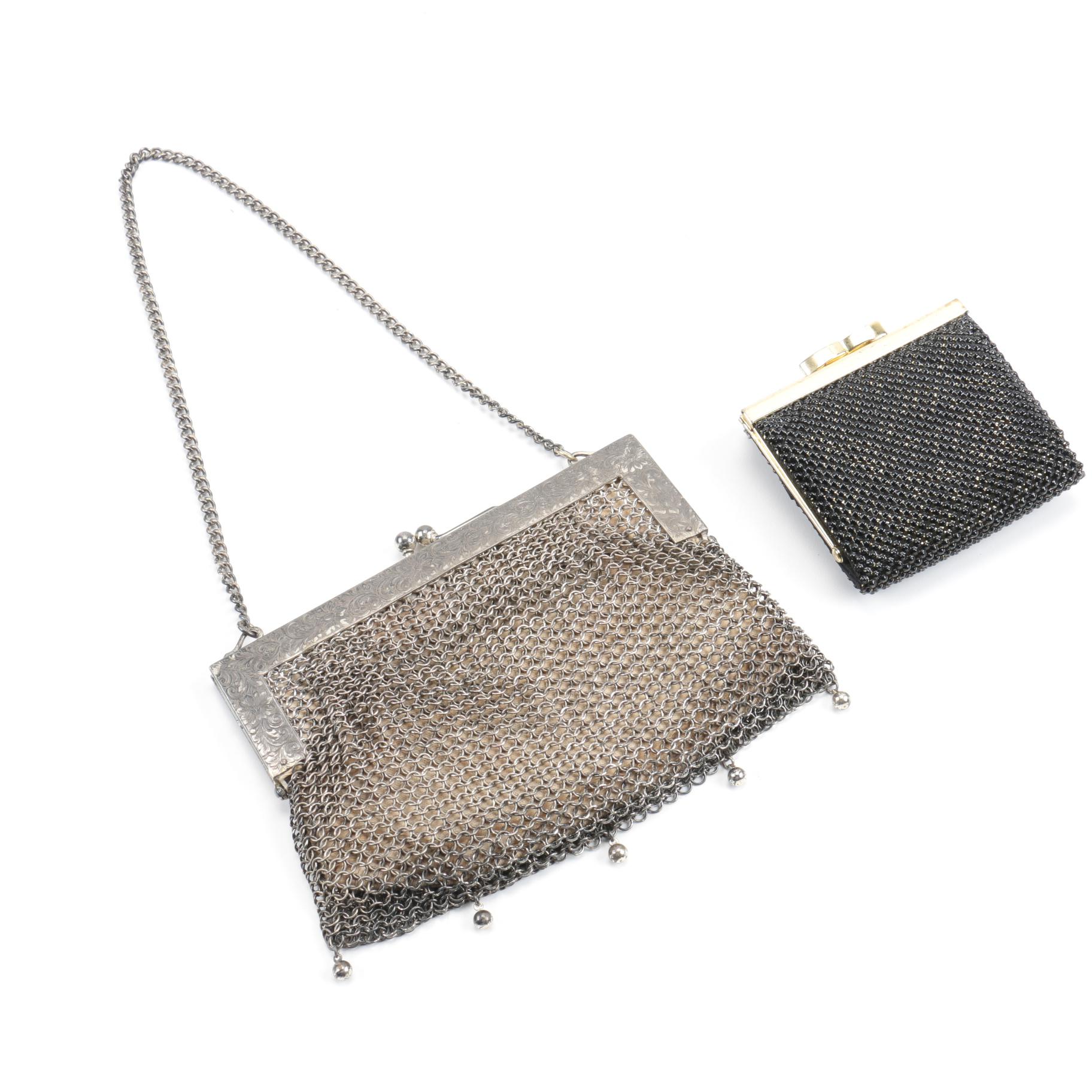 Early 20th Century Chain Mail Handbag and Whiting & Davis Coin Purse