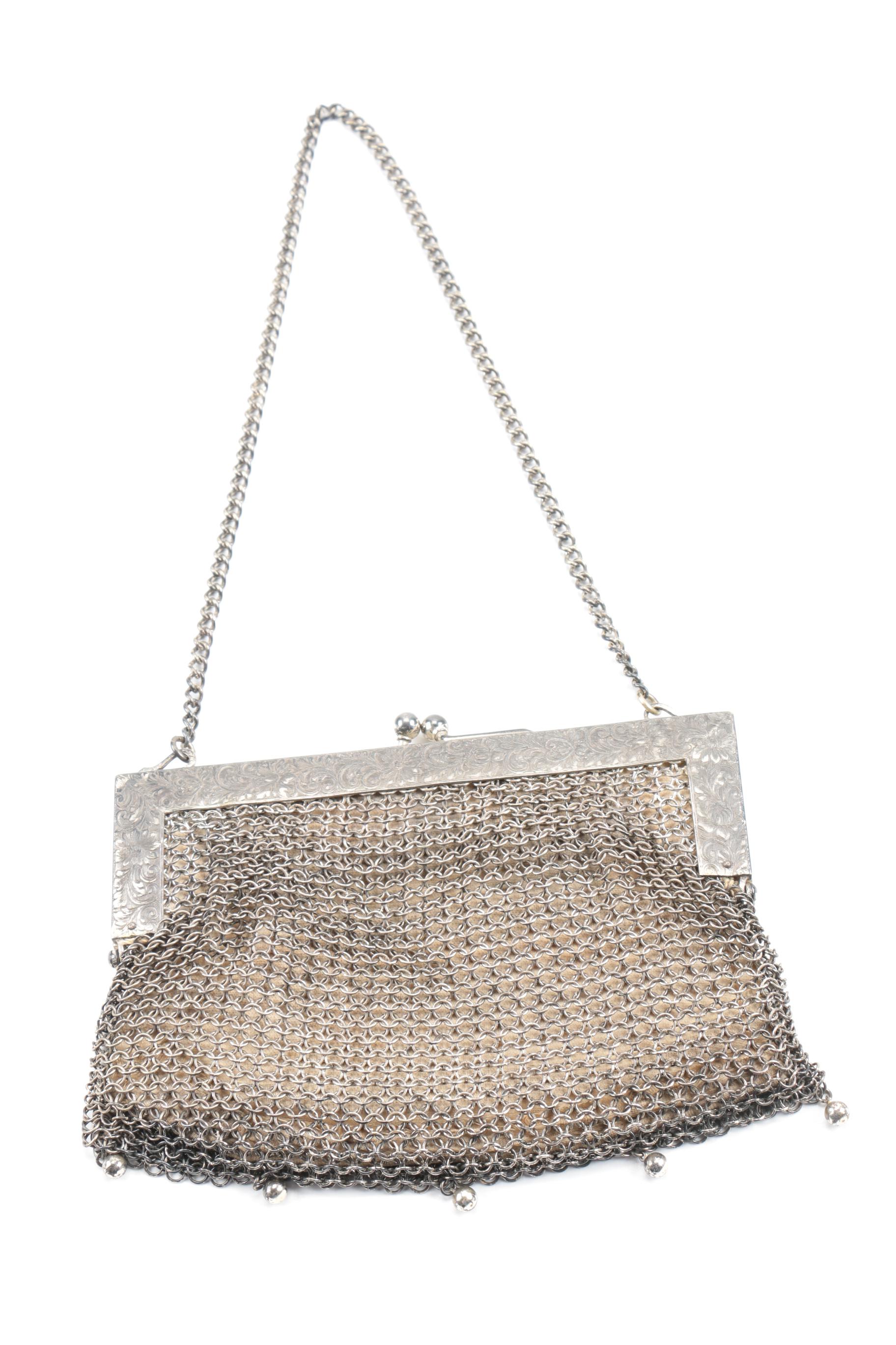 Early 20th Century Chain Mail Handbag and Whiting & Davis Coin Purse