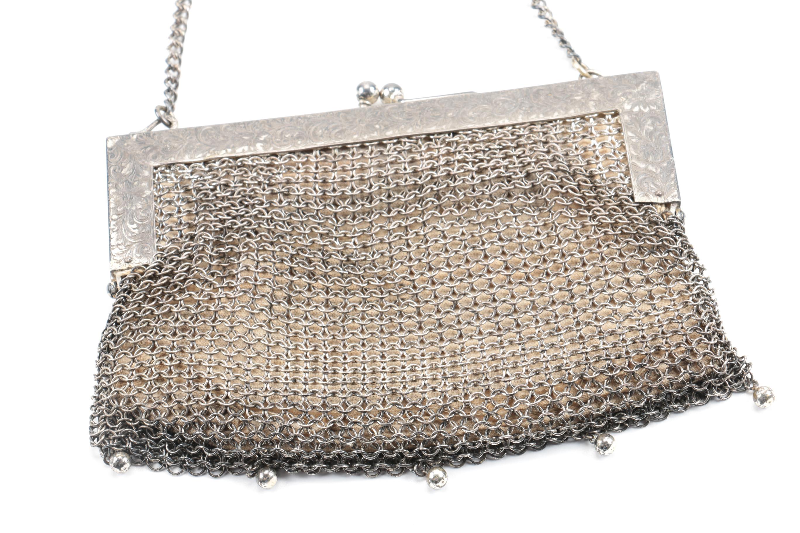 Early 20th Century Chain Mail Handbag and Whiting & Davis Coin Purse