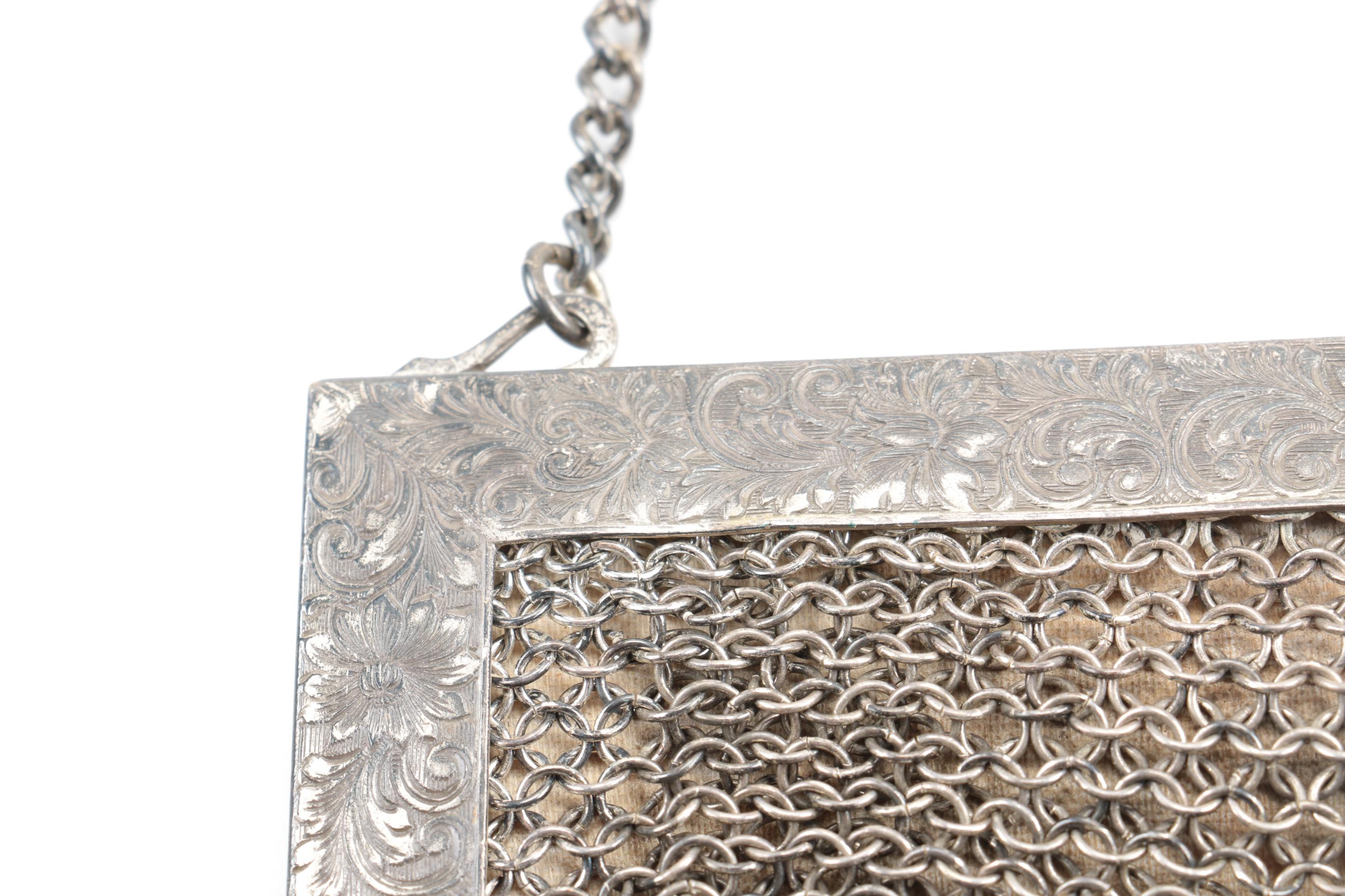 Early 20th Century Chain Mail Handbag and Whiting & Davis Coin Purse