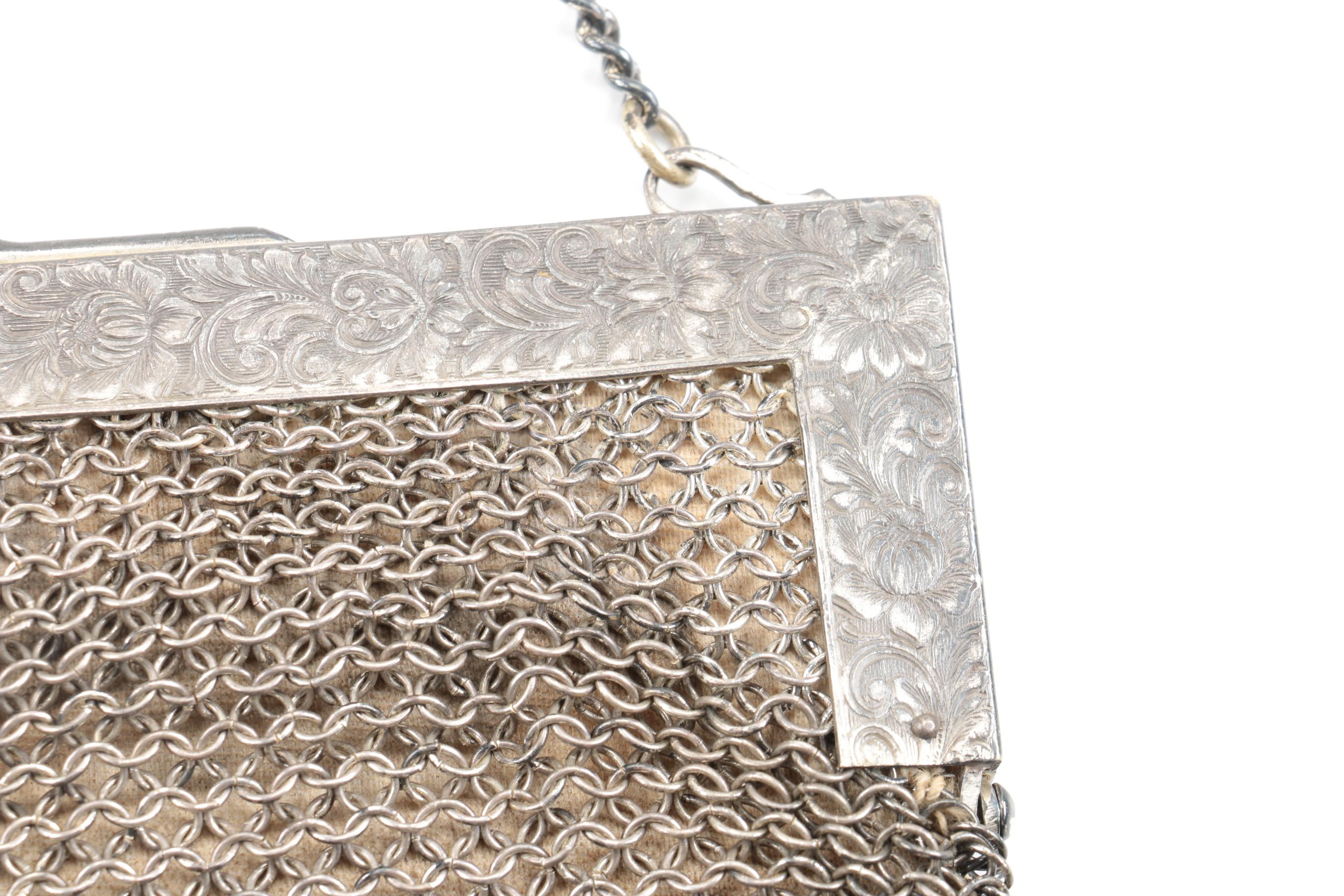 Early 20th Century Chain Mail Handbag and Whiting & Davis Coin Purse