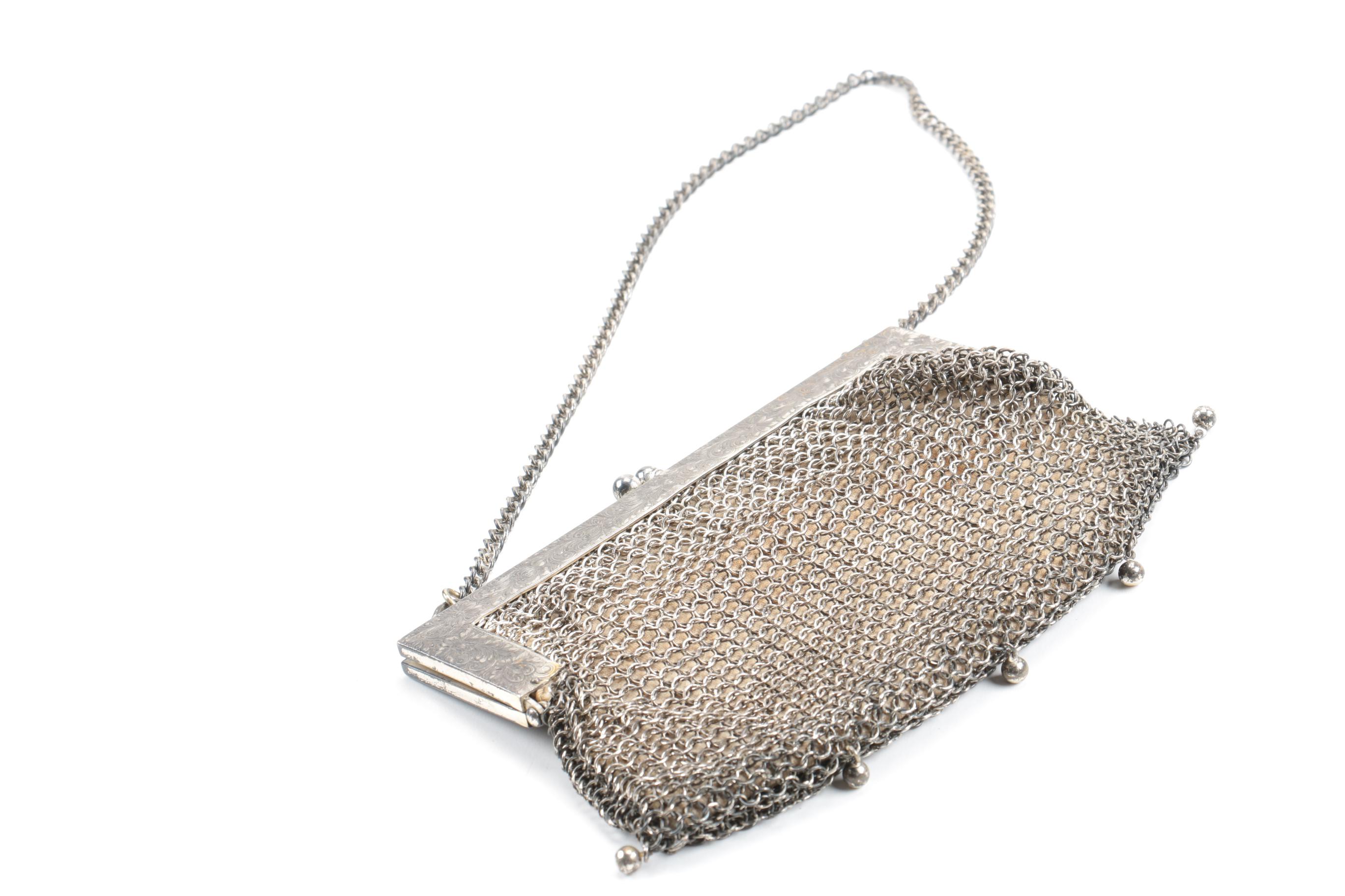 Early 20th Century Chain Mail Handbag and Whiting & Davis Coin Purse