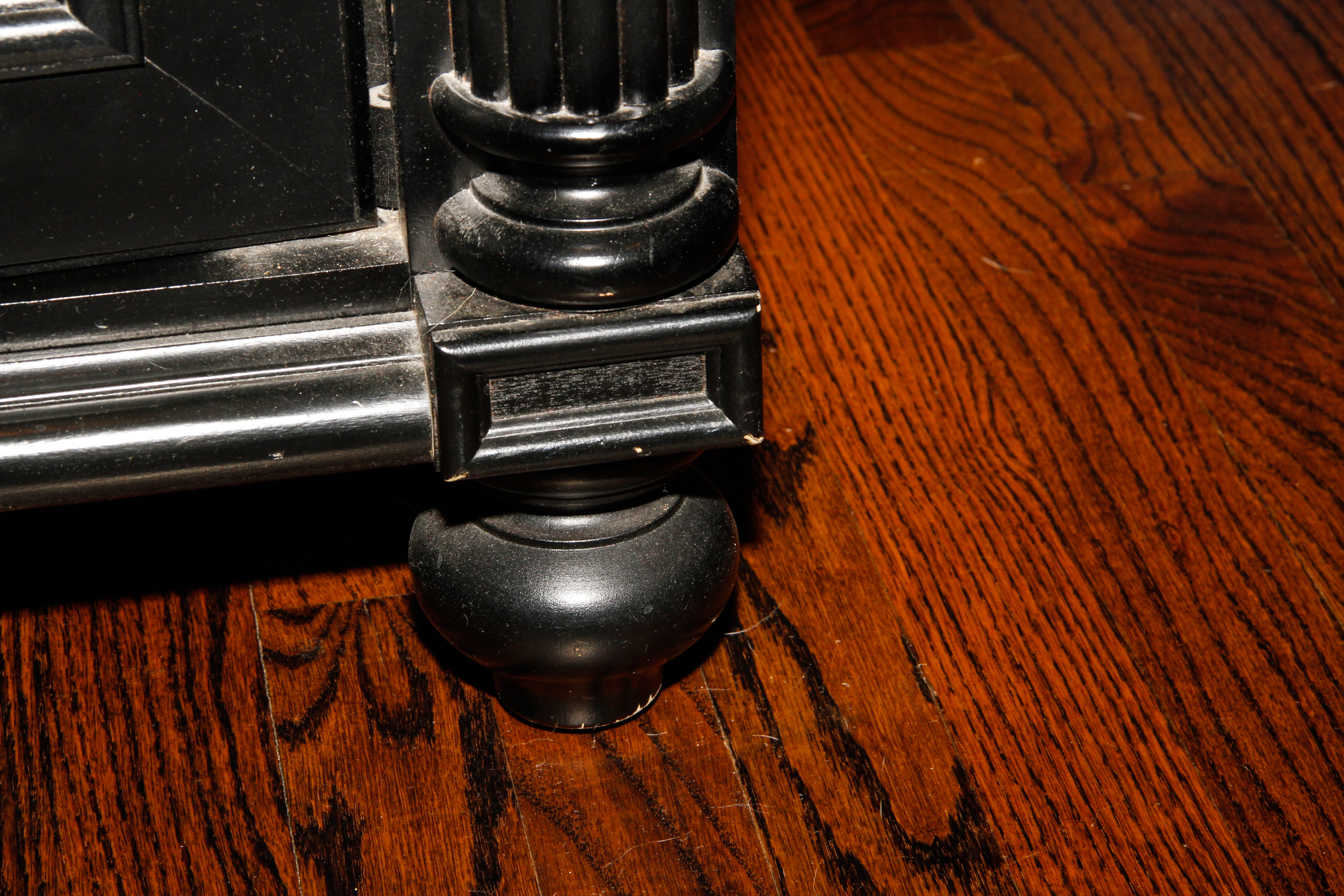 Black Wooden Computer Armoire