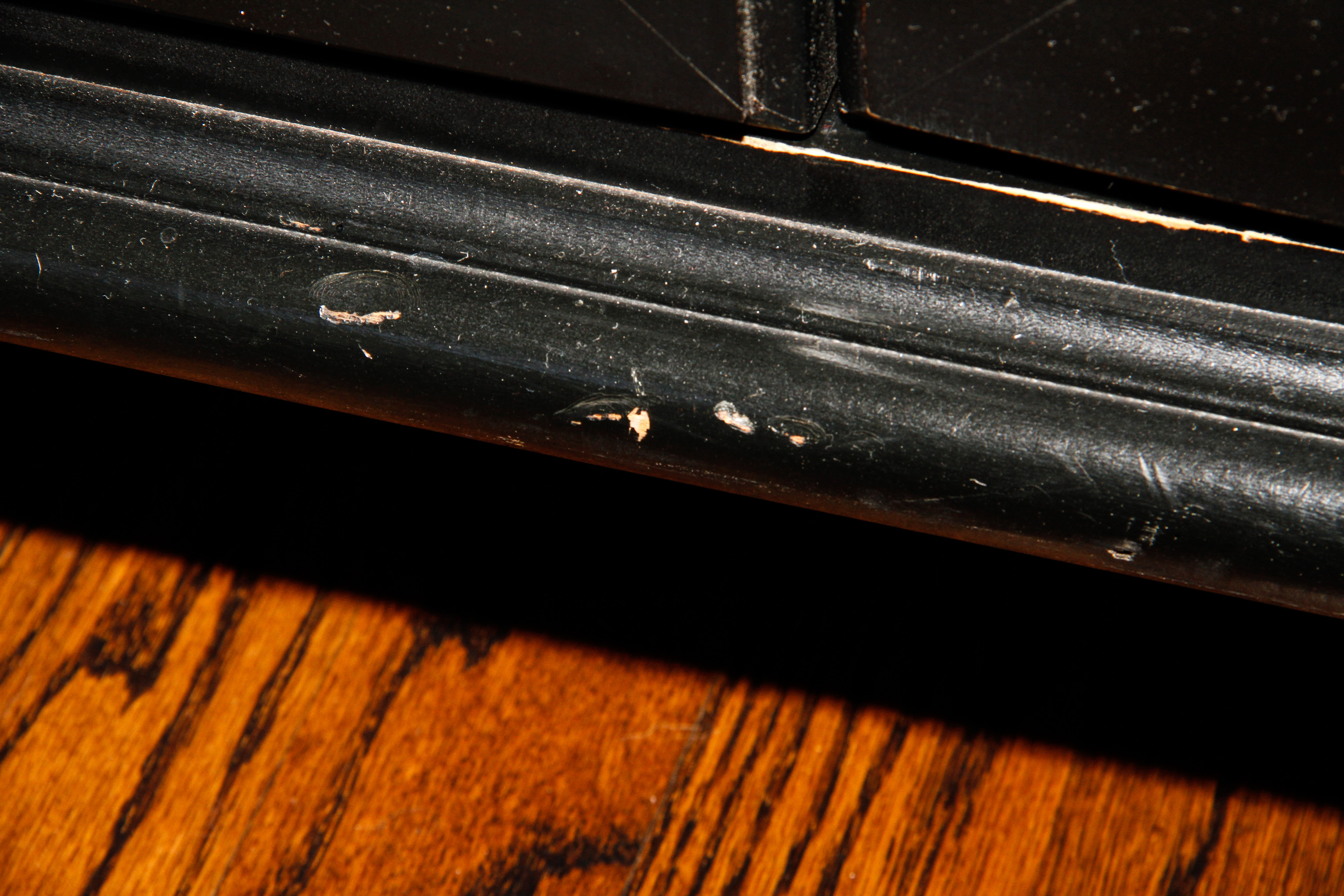 Black Wooden Computer Armoire