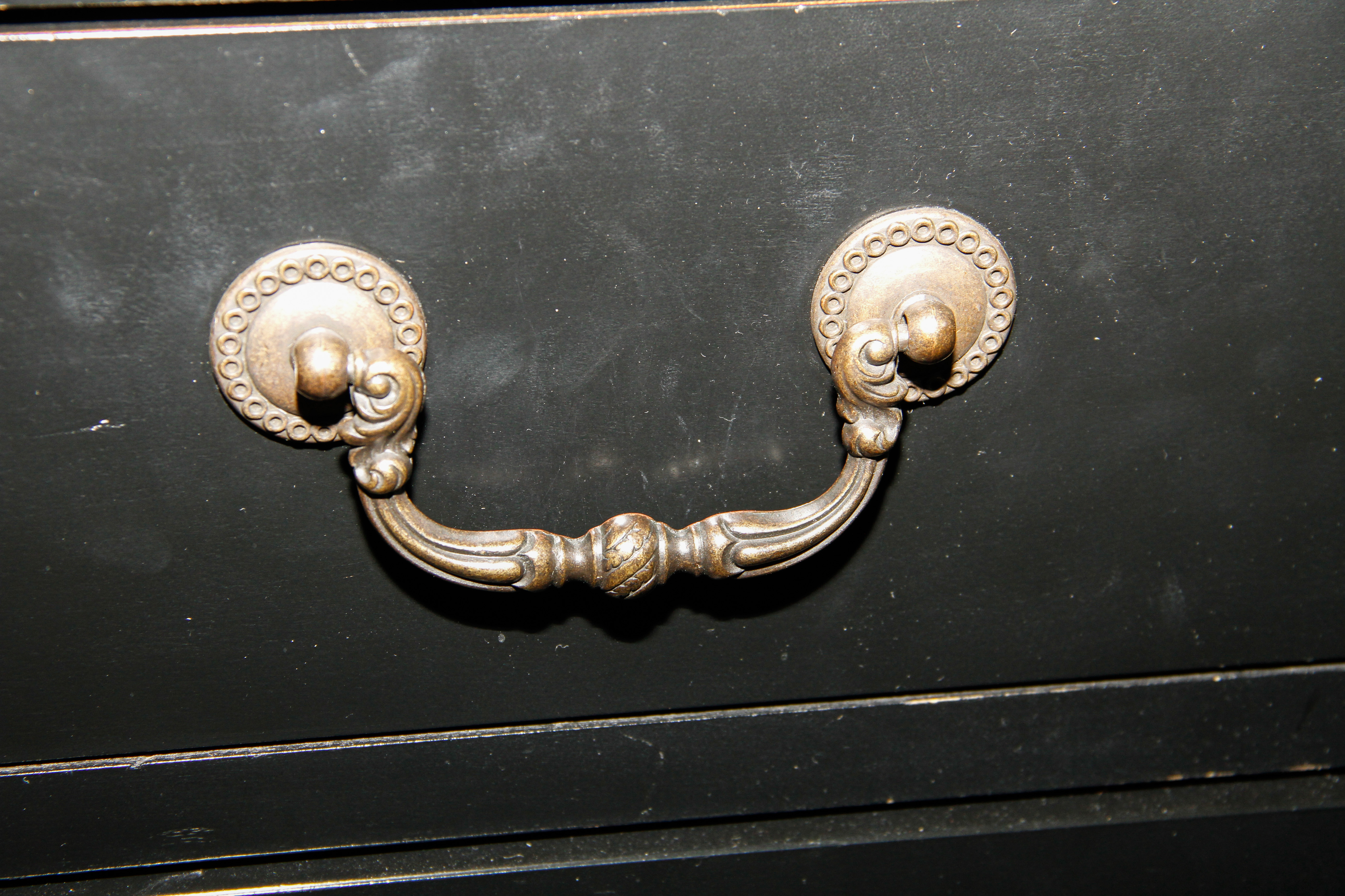 Black Wooden Computer Armoire