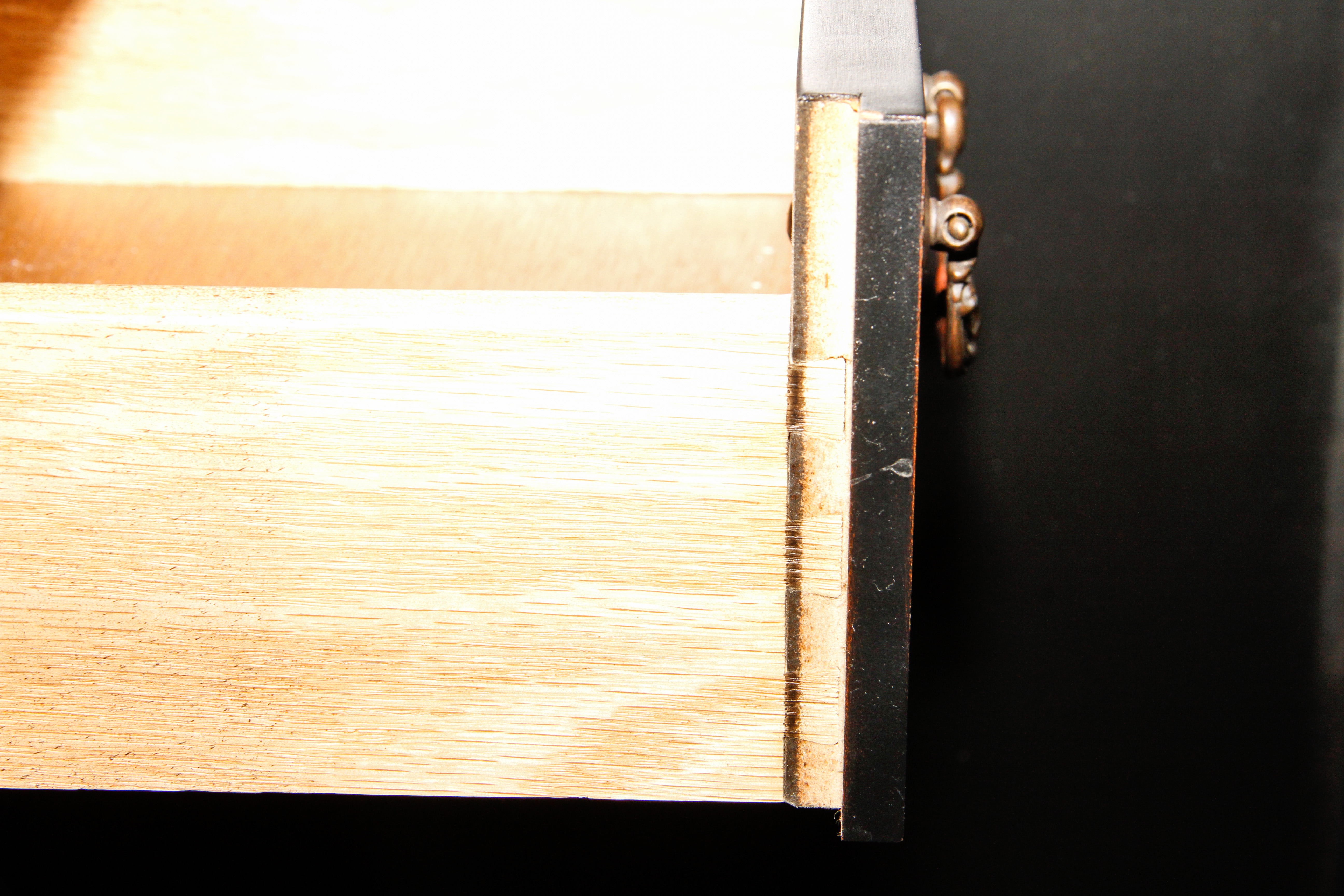 Black Wooden Computer Armoire