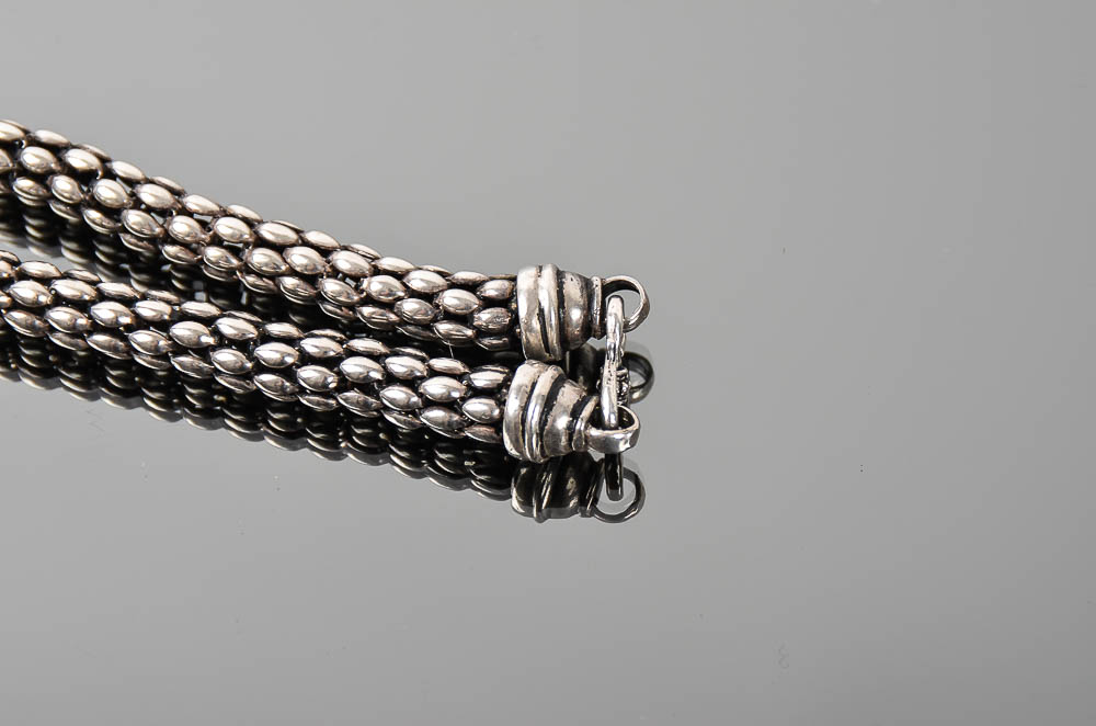 Sterling Silver Popcorn Chain Necklace