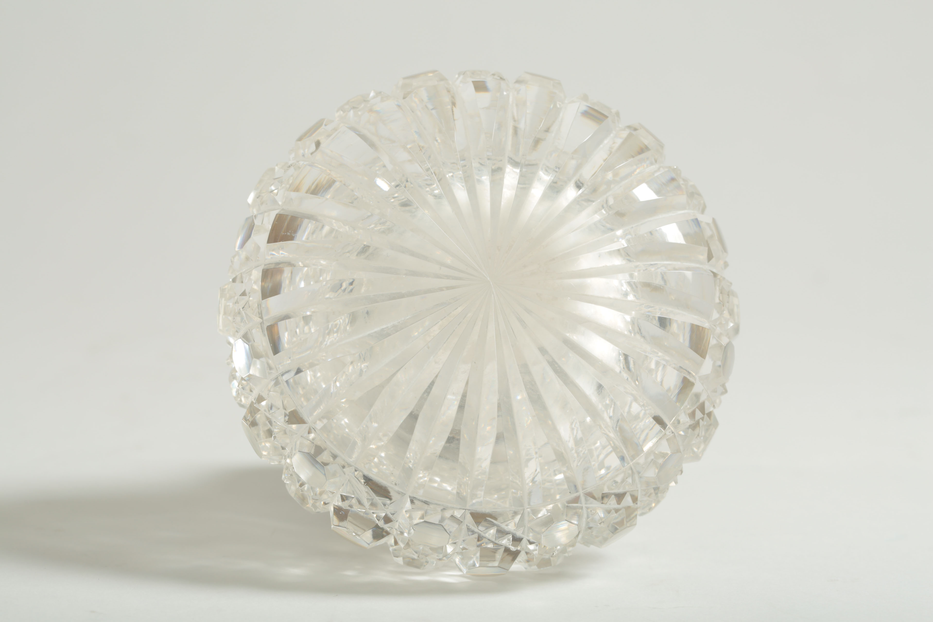 Antique John Grinsell & Sons Cut Glass and Sterling Inkwell