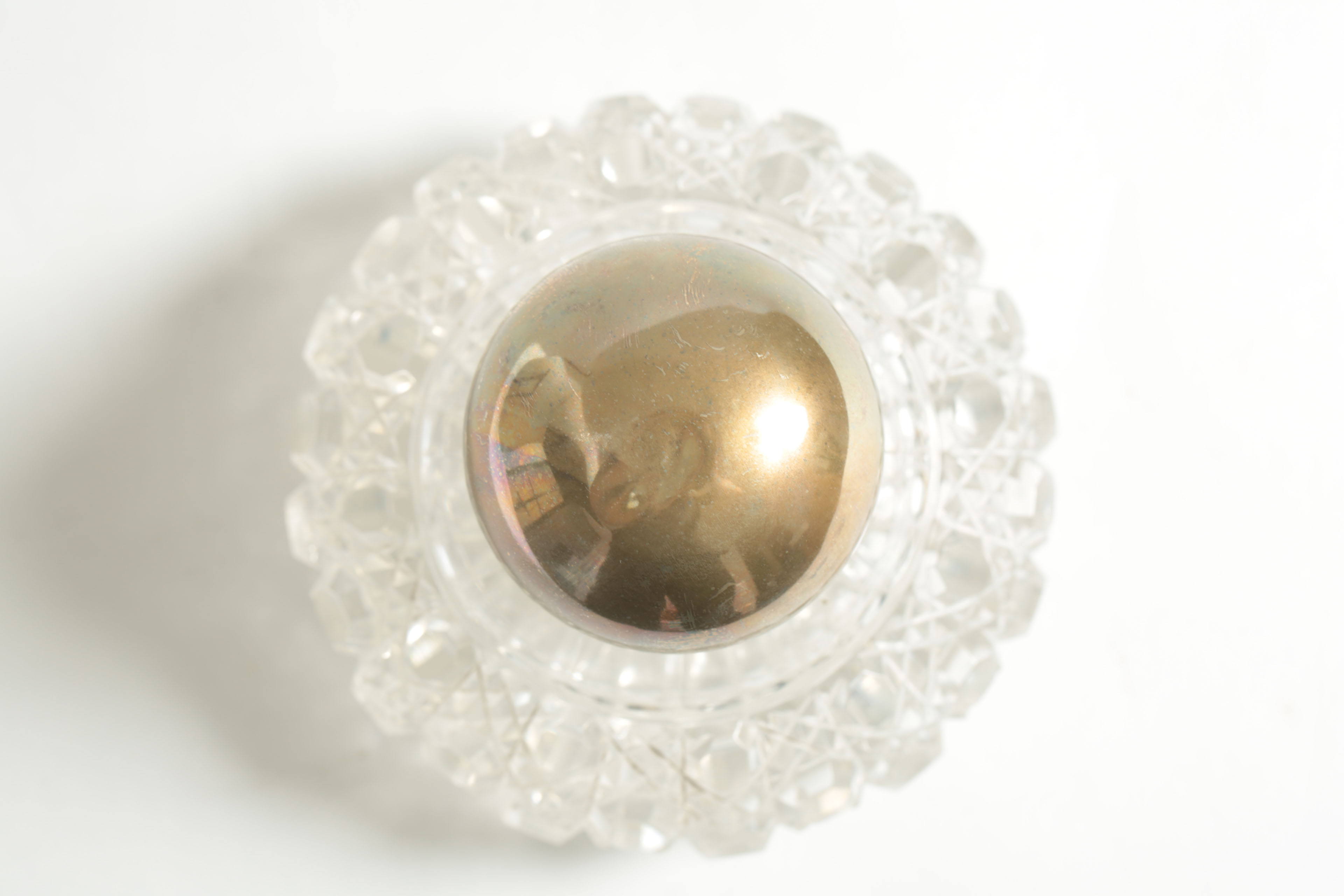 Antique John Grinsell & Sons Cut Glass and Sterling Inkwell