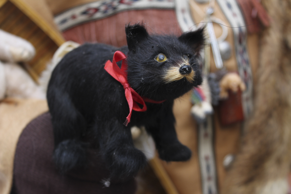 Sitting Santa with Native American Style Attire by Dee Cash