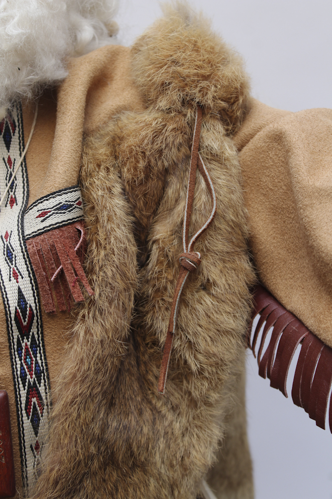 Sitting Santa with Native American Style Attire by Dee Cash