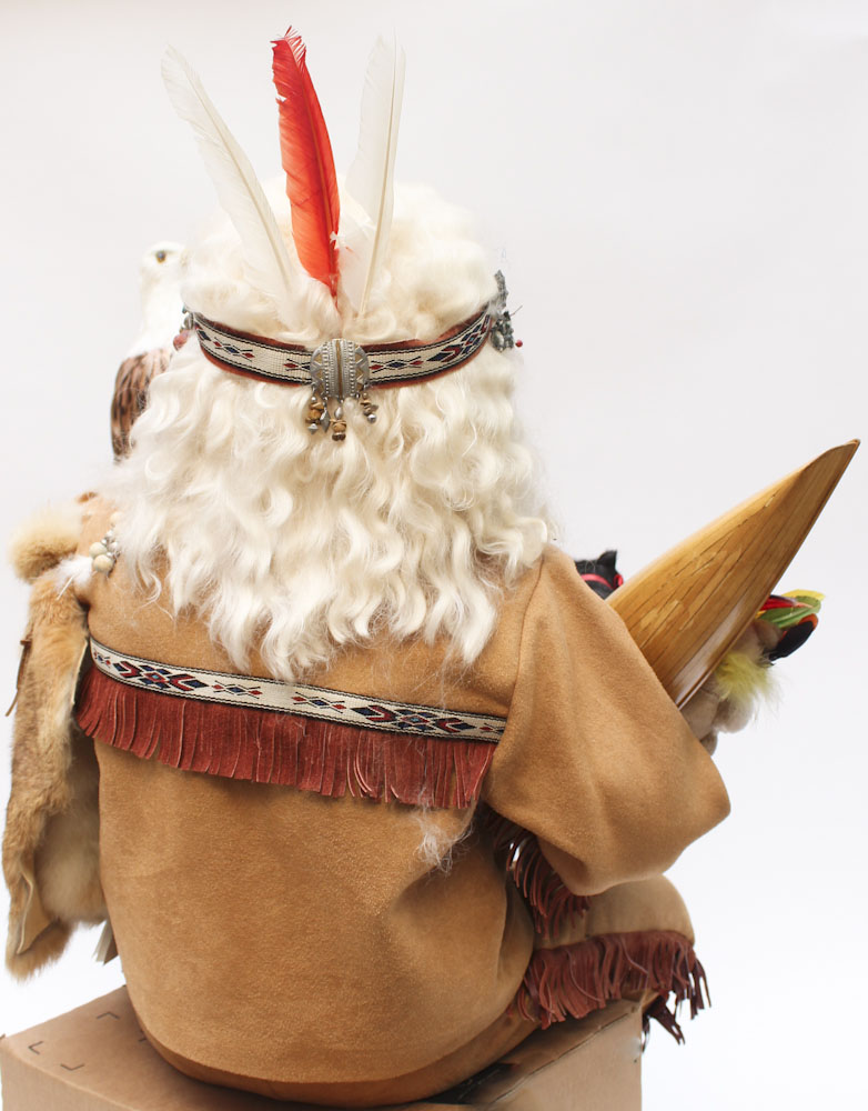 Sitting Santa with Native American Style Attire by Dee Cash