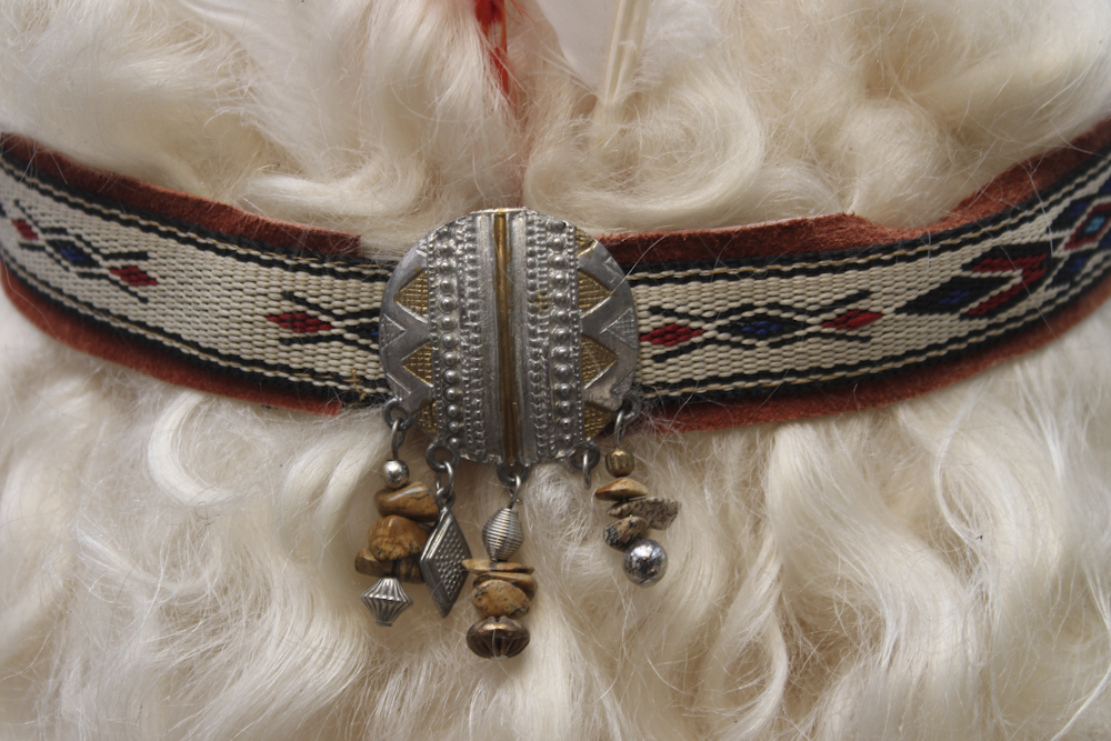 Sitting Santa with Native American Style Attire by Dee Cash