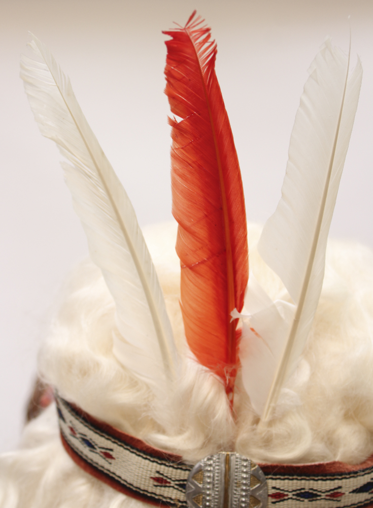 Sitting Santa with Native American Style Attire by Dee Cash