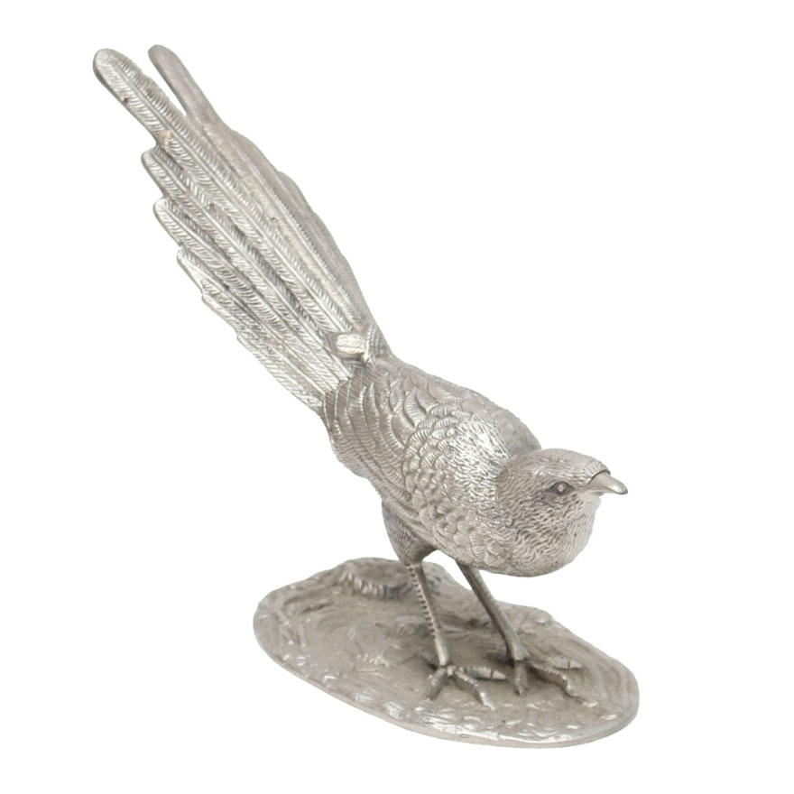 Metal Stetson Pheasant Figurine
