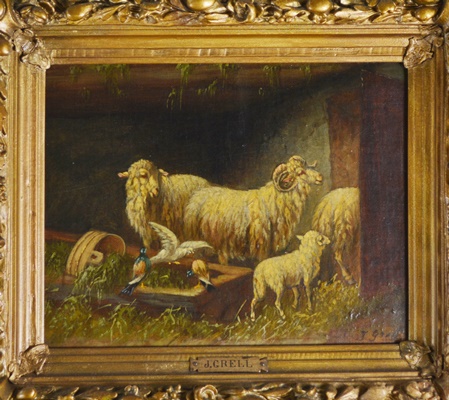 Johanna Grell Original Oil Painting "Sheep"