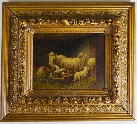 Johanna Grell Original Oil Painting "Sheep"