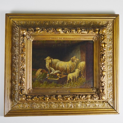 Johanna Grell Original Oil Painting "Sheep"