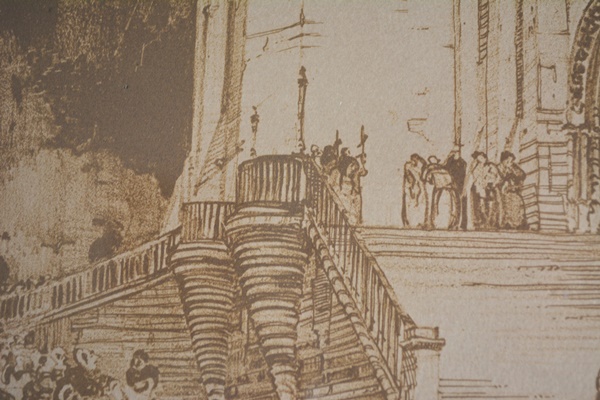 Richard F. Voell Etching of Palace of the Popes
