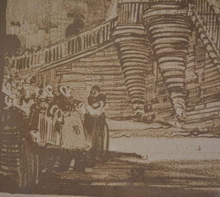 Richard F. Voell Etching of Palace of the Popes